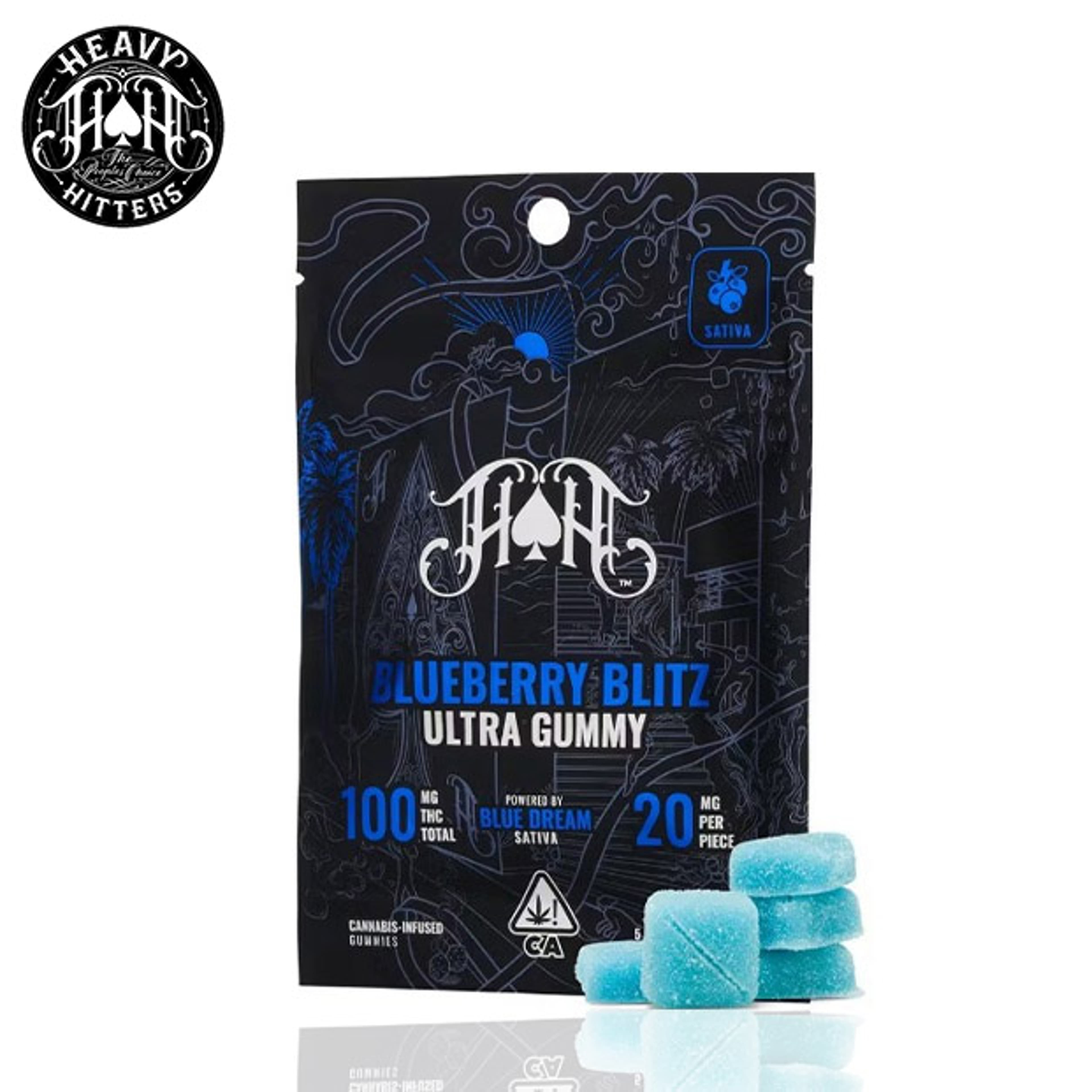 Heavy Hitters - Blueberry Blitz Gummies - 100mg - Heavy Hitters - - $16.99 - Edibles