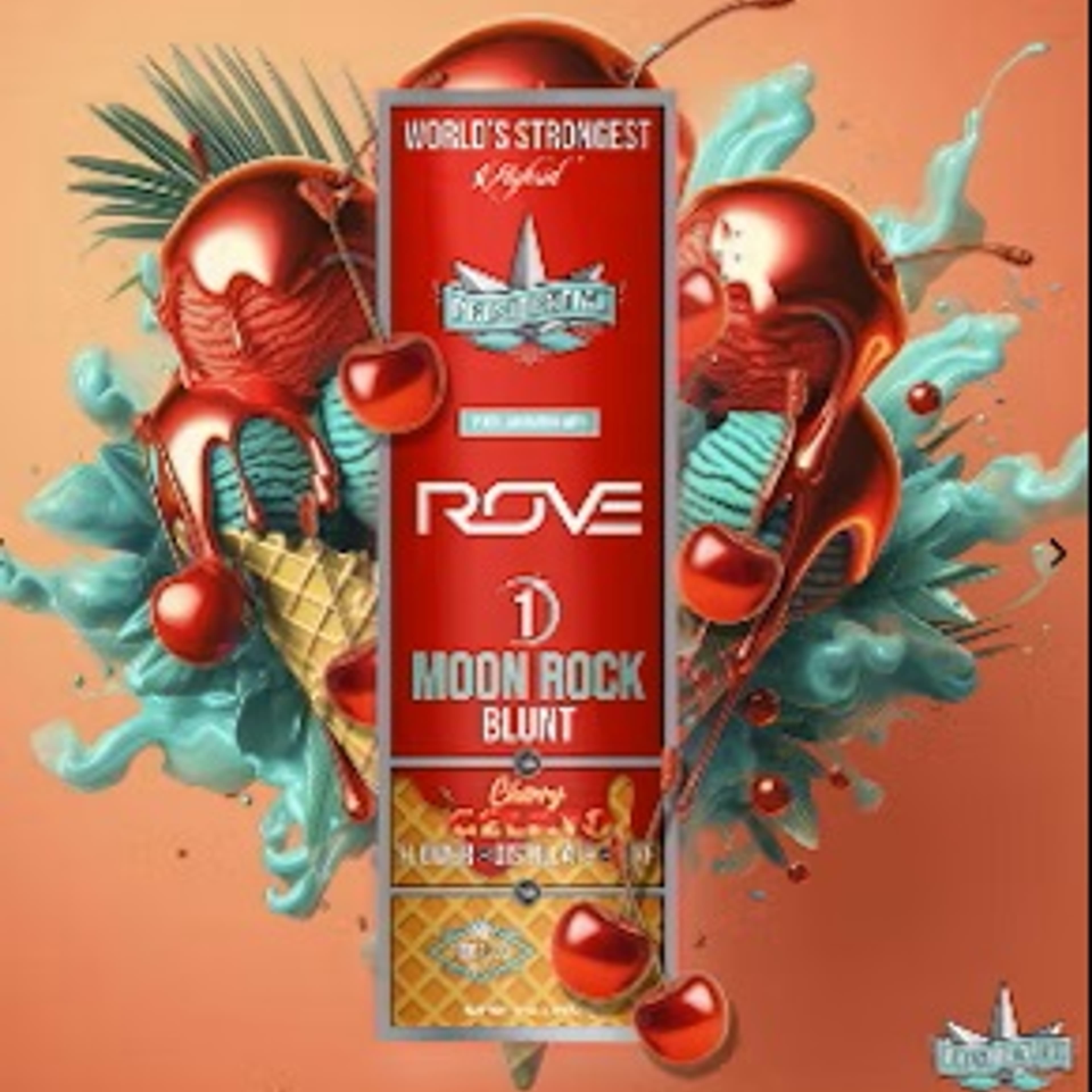 Cherry Gelato | Rove x Presidential Moon Rock Blunt - 1.5g - Presidential - - $25 - Infused Pre-Rolls