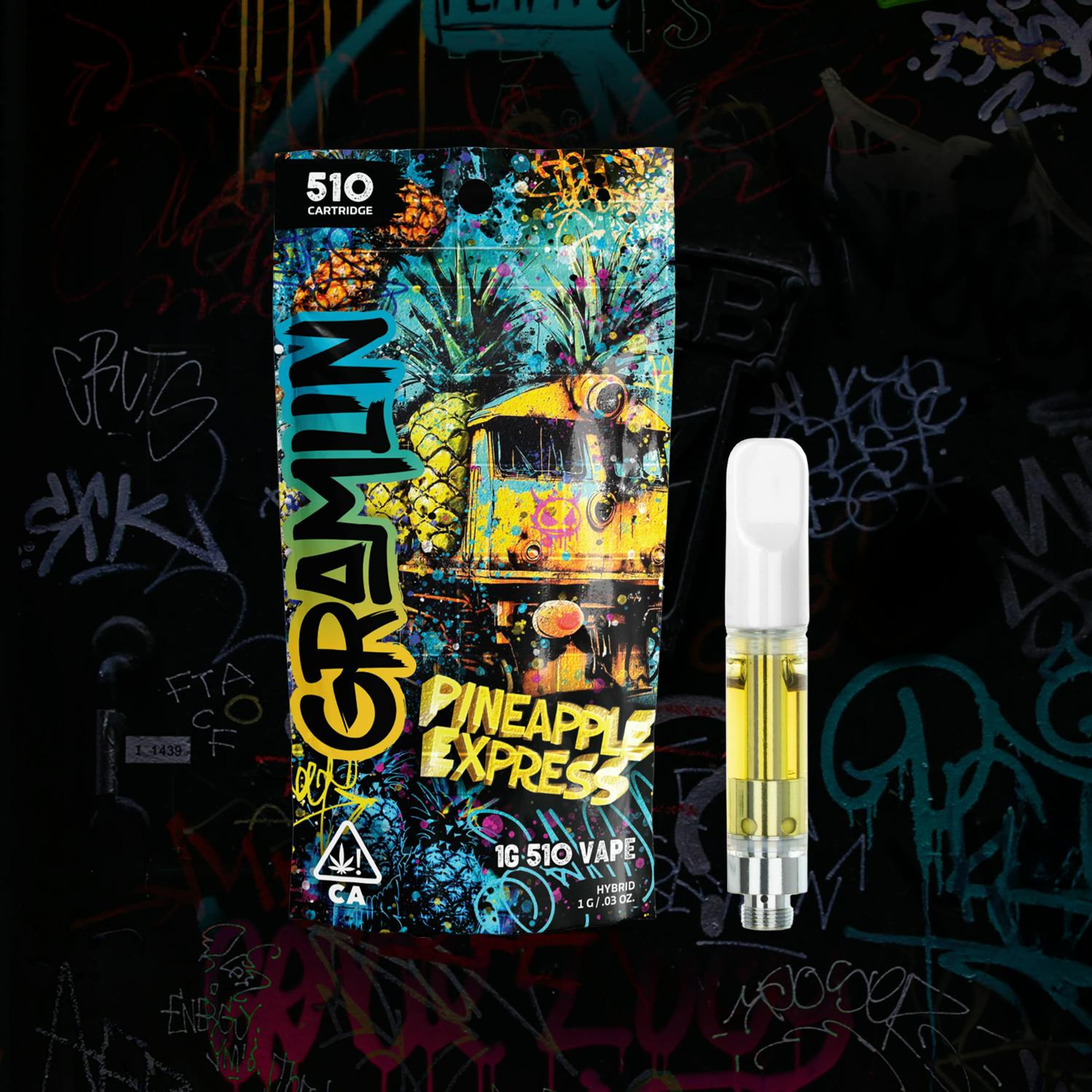 Pineapple Express - Cart - Gramlin - One Gram - $34.99 - Vape Cartridges (Universal 510 Battery Required)