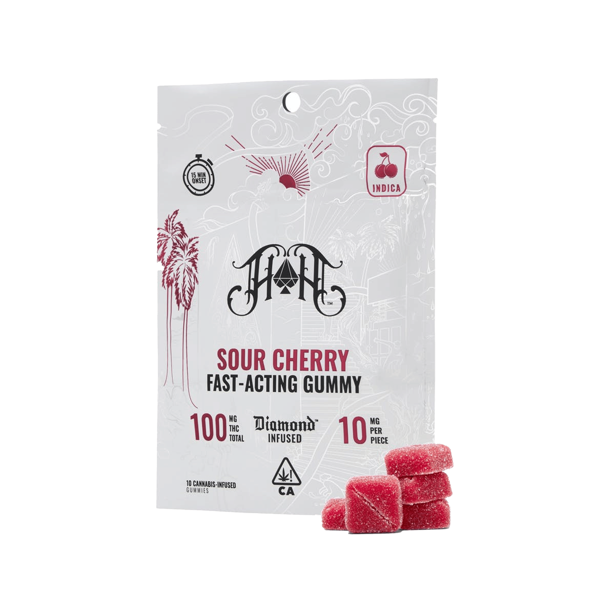 Sour Cherry - Fast-Acting Gummies - Heavy Hitters - 10 Gummies - $21.99 - Edibles
