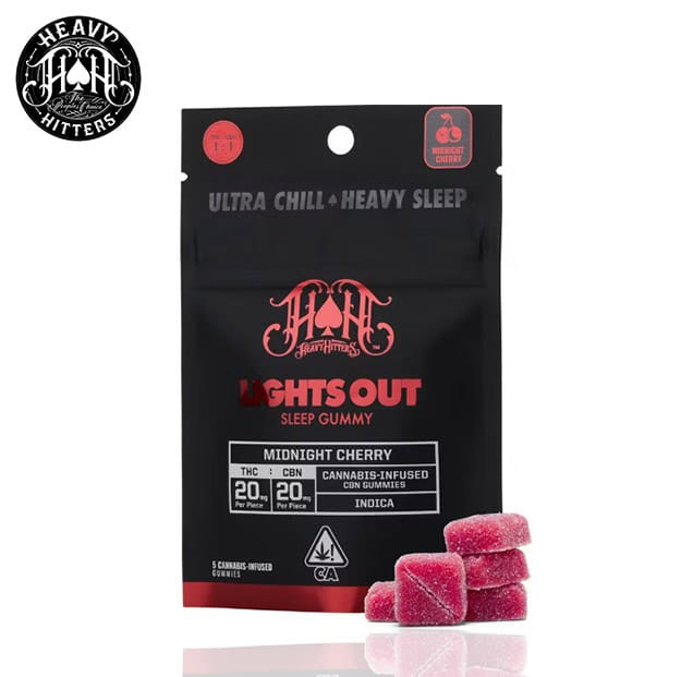 Heavy Hitters - Lights Out - Midnight Cherry Gummies - 100mg THC / 100mg CBN - Heavy Hitters -  - $19.99 - Edibles