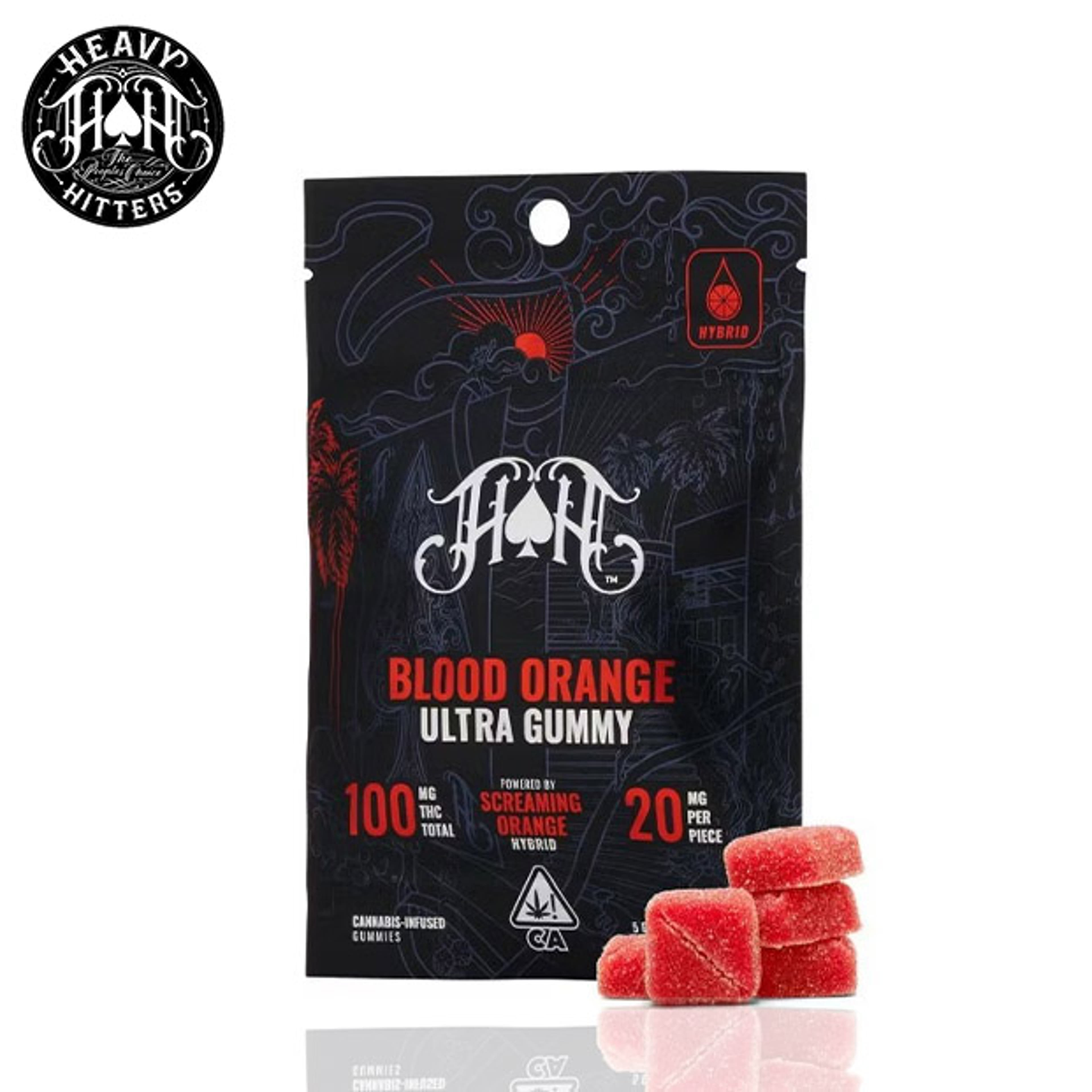 Heavy Hitters - Blood Orange Gummies - 100mg - Heavy Hitters - - $16.99 - Edibles
