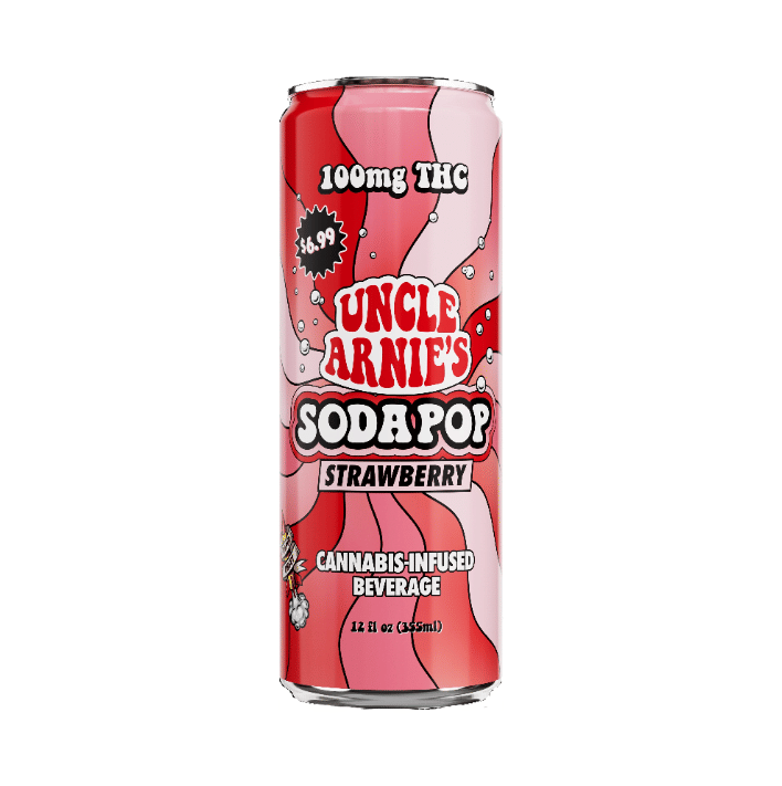 Strawberry Soda 12oz- 100mg - Uncle Arnie's -  - $7.50 - Edibles