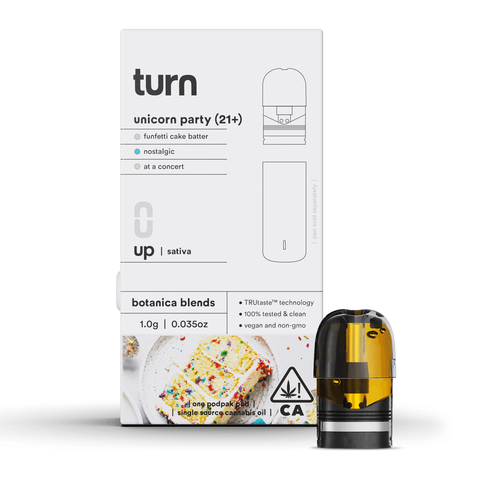 Turn - Unicorn Party Botanical Blend Pod 1g - Turn - Turn - Unicorn Party Botanical Blend Pod 1g - $38 - 1g Vape Carts & Pods