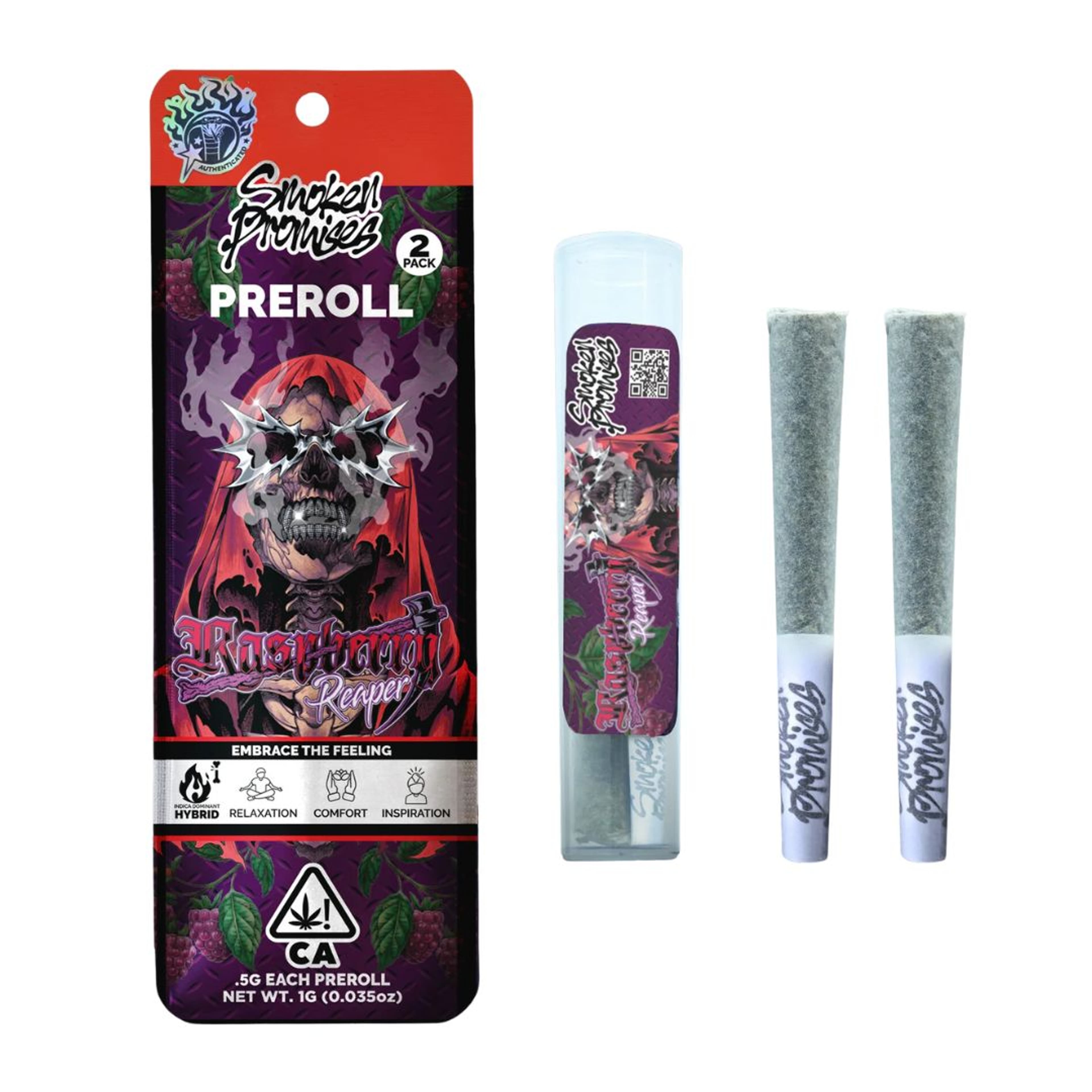 Raspberry Reaper 2pk Prerolls - Smoken Promises - - $9 - Preroll