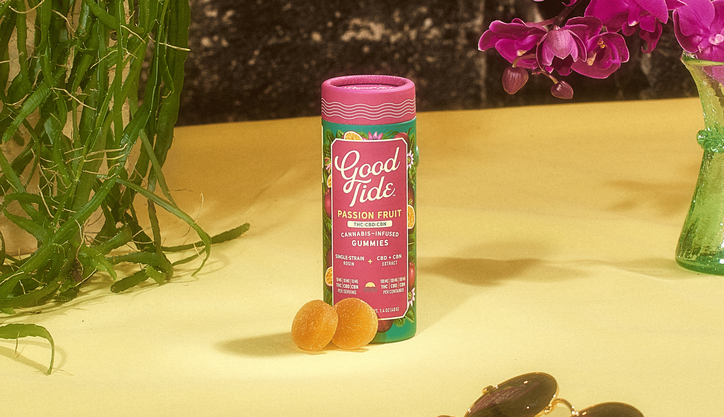 Good Tide: 1:1:1 CBD:THC:CBN  Passionfruit Rosin Gummies