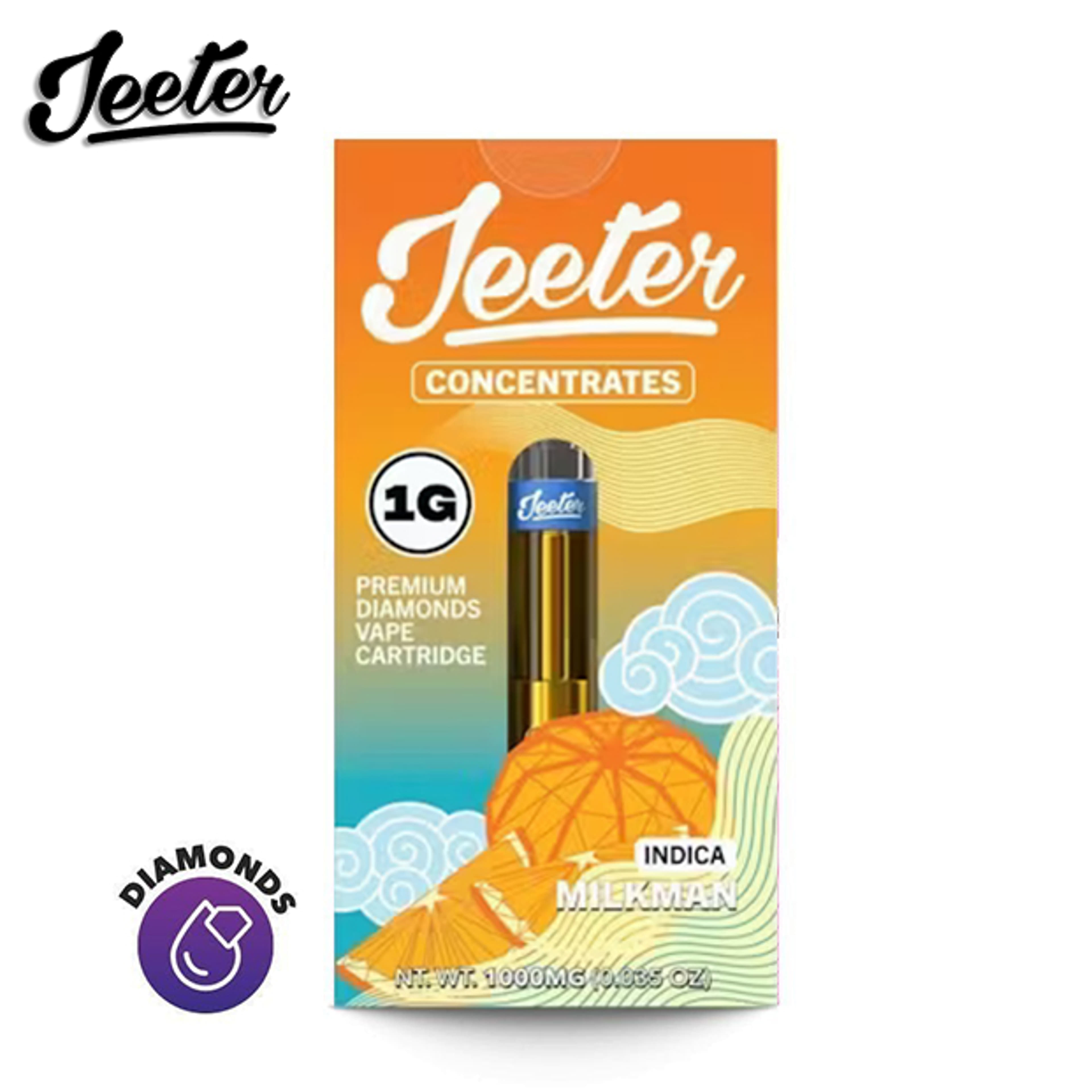 Jeeter Juice - Milk Man - Premium Diamonds Vape - 1g - Jeeter - 1g Cart - $27.99 - 510 Cured/Live/Rosin Cartridges