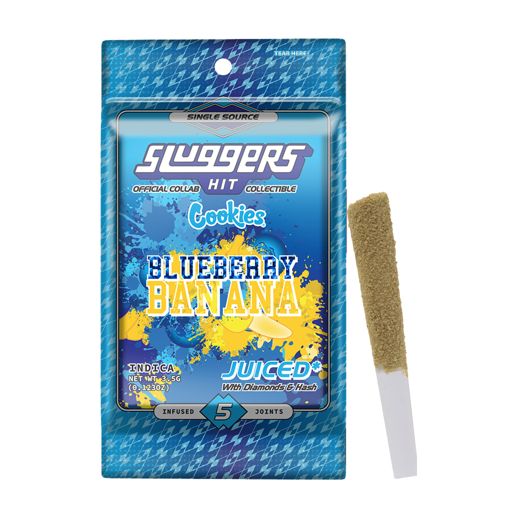 Blueberry Banana (I) - 5pk Infused Prerolls - Sluggers - Blueberry Banana (I) - $40 - Pre-Rolls