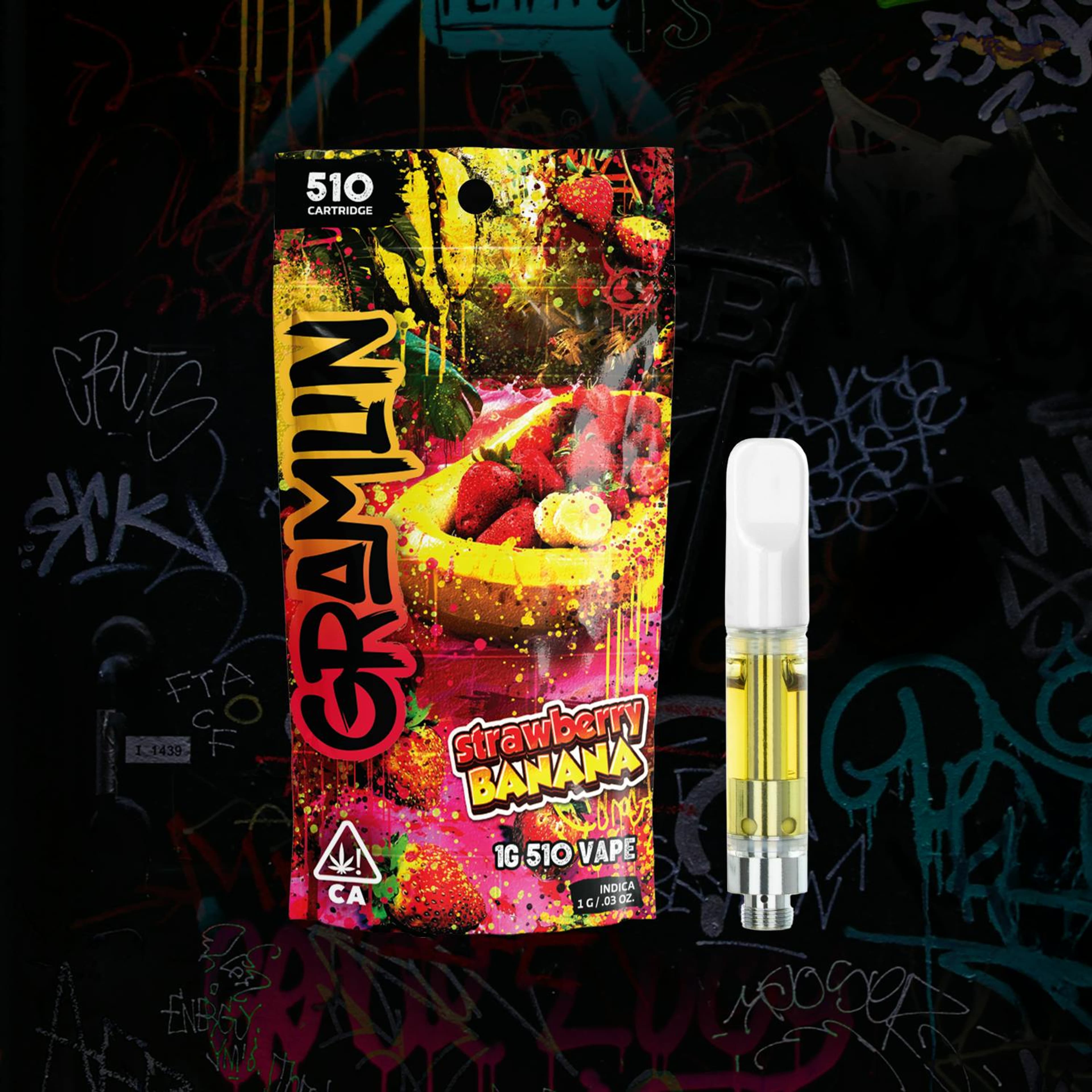 Gramlin | Strawberry Banana 510 Cartridge - 1g - Gramlin - - $25 - Cartridges / Pens