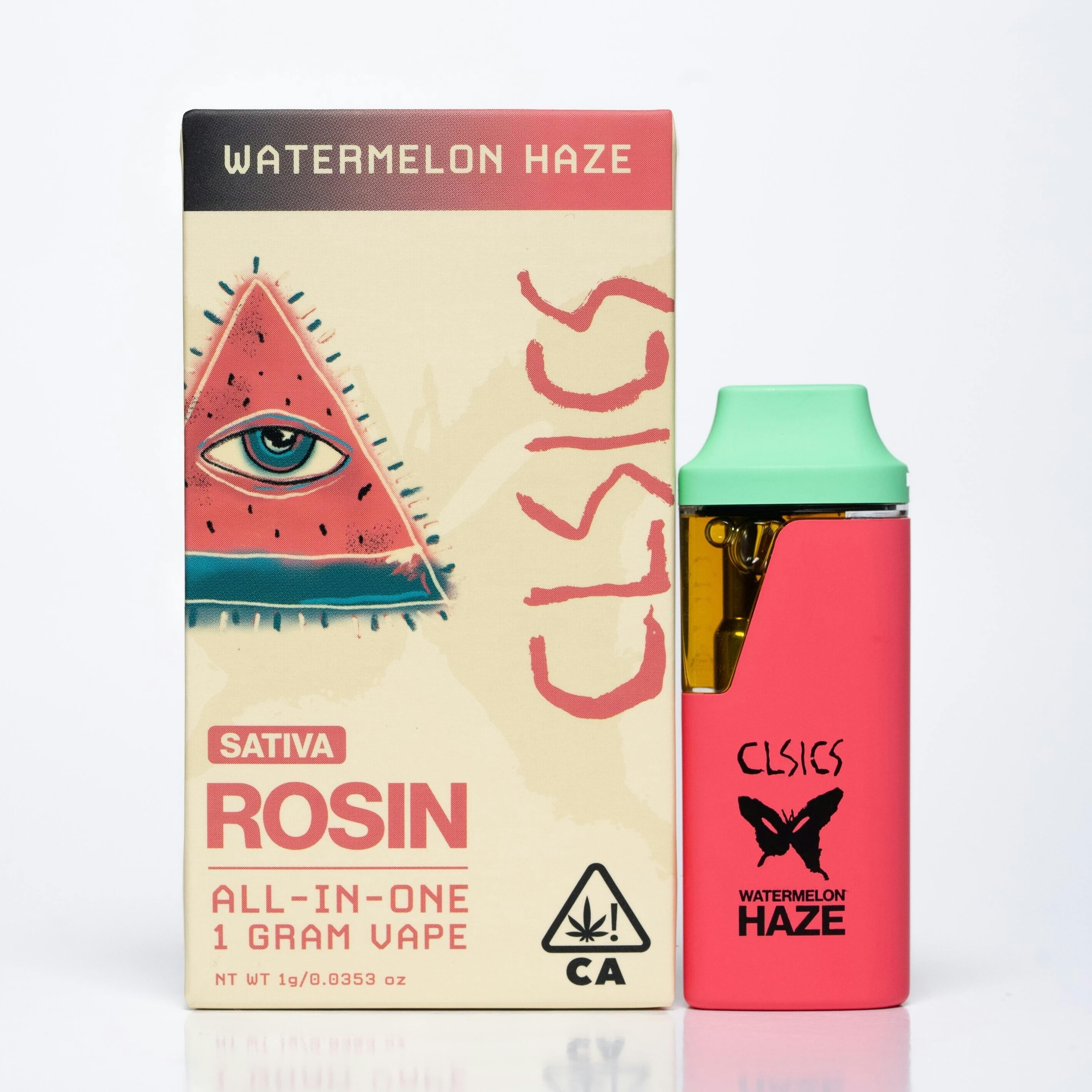 Watermelon Haze - LIVE ROSIN ALL IN ONE VAPE 1g - CLSICS Rosin & Rosin Infused Pre Rolls - - $39.61 - Vapes