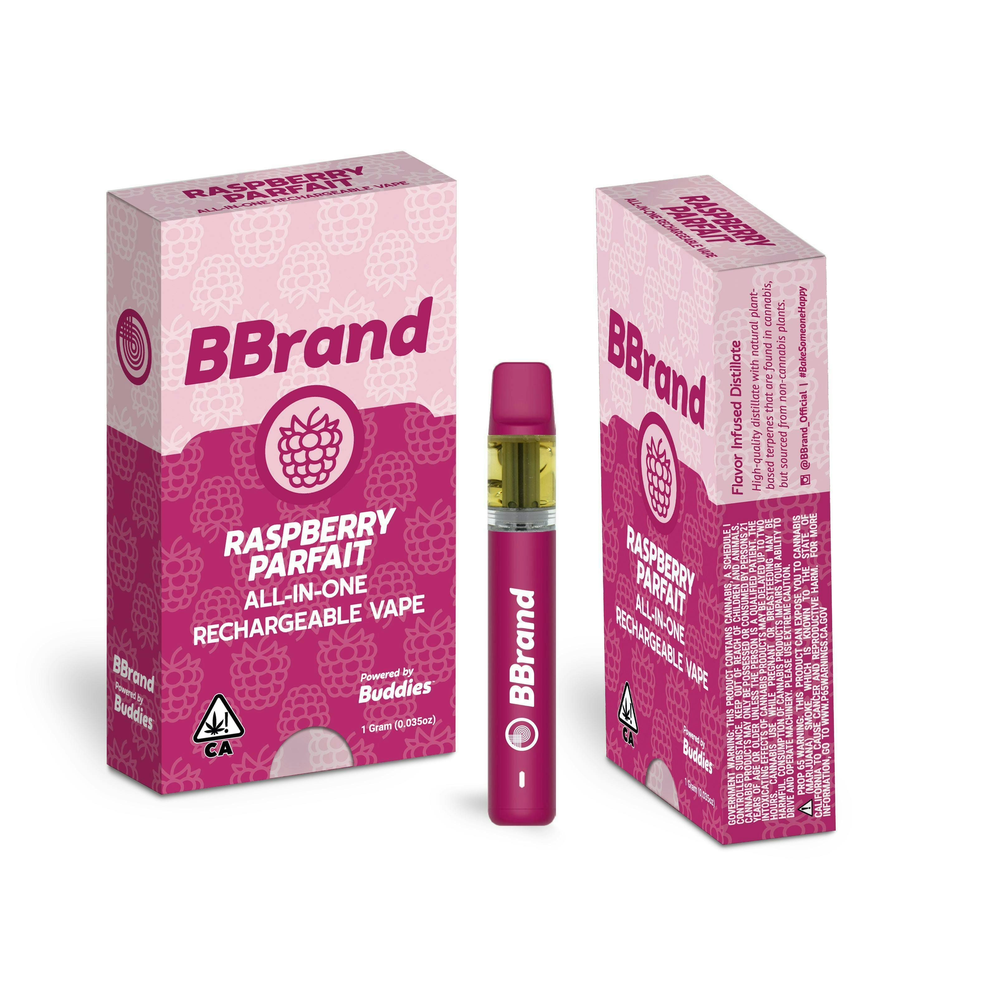 RASPBERRY PARFAIT 1G DISP - BBRAND -  - $27.95 - Vape Cartridge