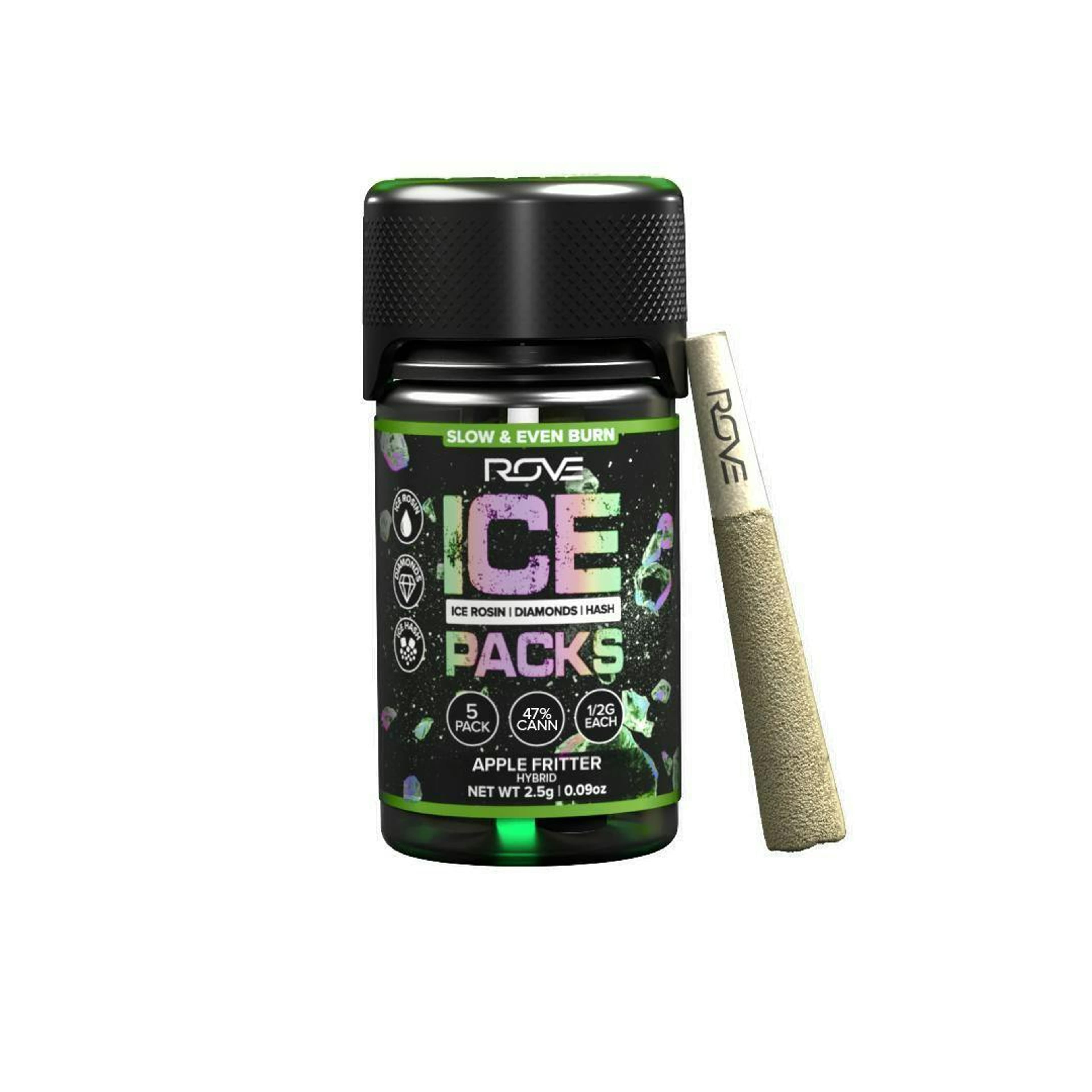 Apple Fritter | Ice Packs Rosin, Diamond, Hash Infused 2.5g - ROVE - - $28.81 - Pre-Rolls