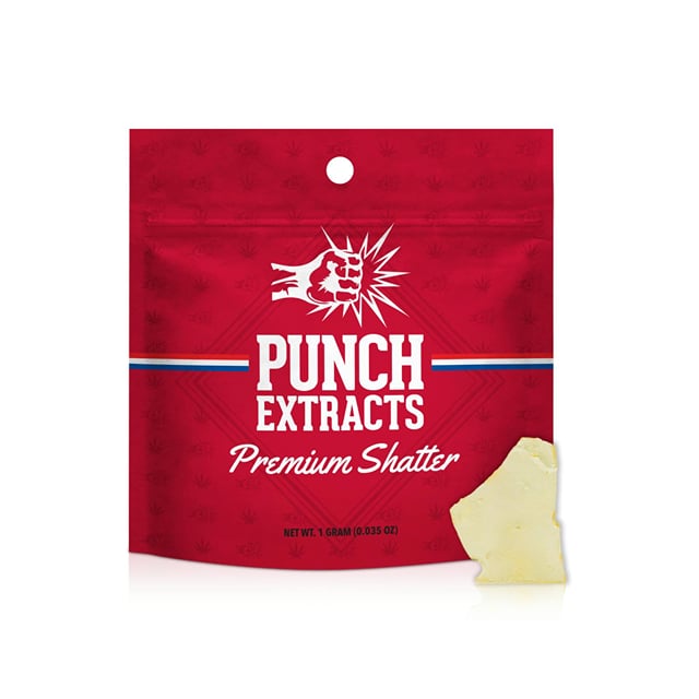 Punch Extract Conc - Lemon Cherry Gelato Shatter (1g Hybrid) *NEXT DAY DELIVERY ONLY*