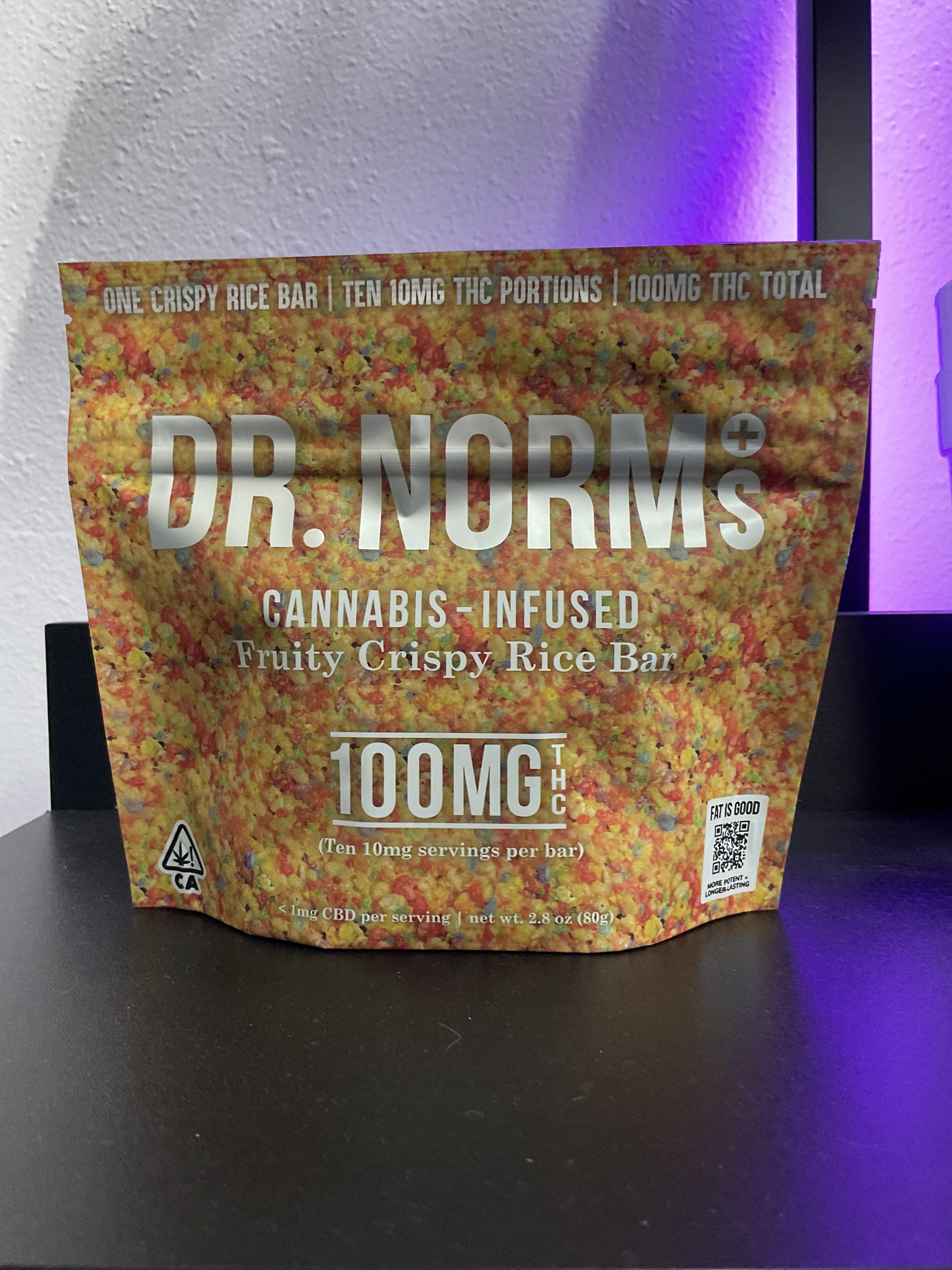 Dr. Norm's- 100mg RKT Fruity Pebbles - Punch Edibles & Extracts - Dr Norms Fruity Pebbles - $17 - Edibles
