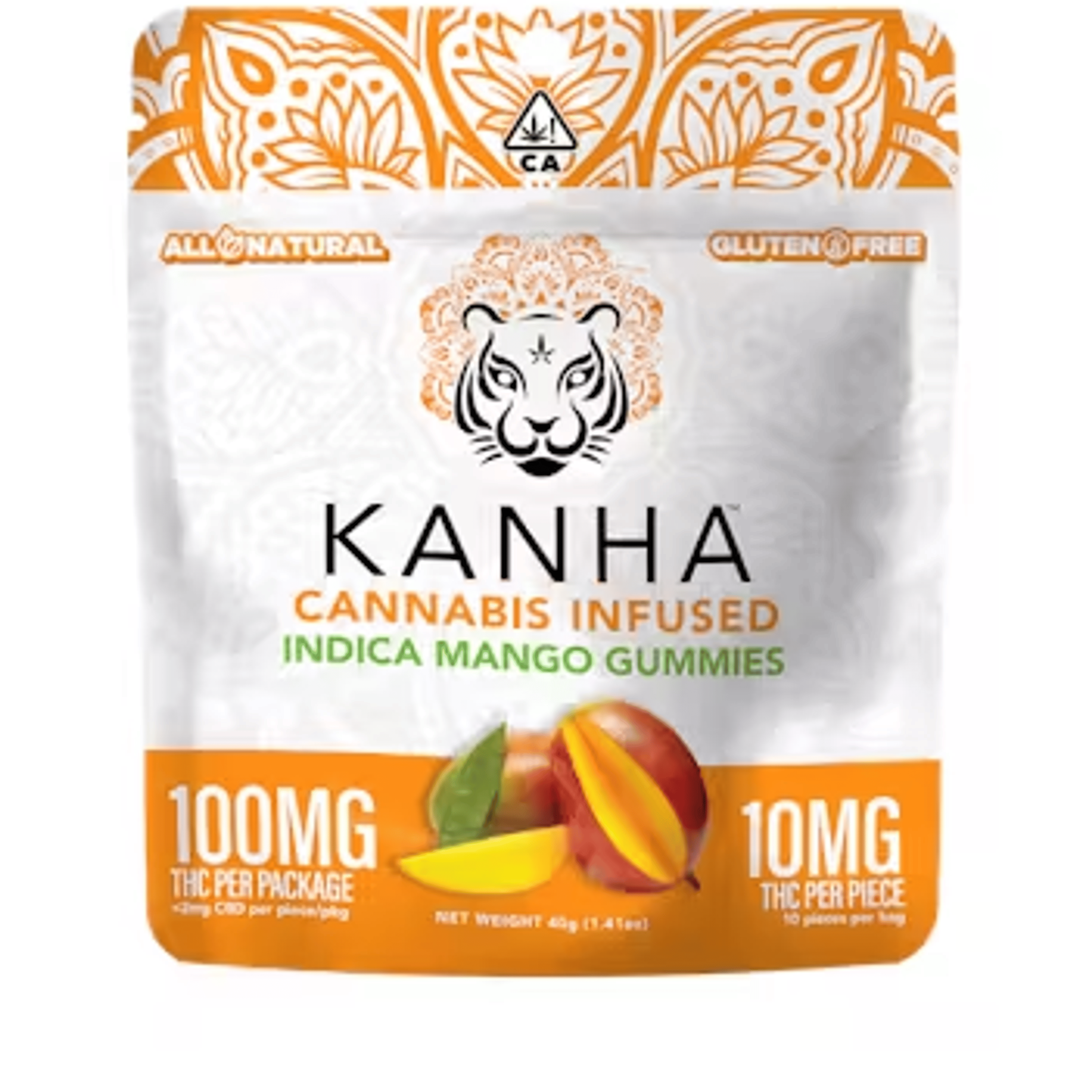 Mango Classic - 100mg Gummies - Kanha - Mango 100mg (I) - $14 - Edibles