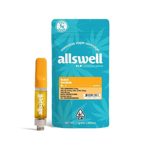Allswell Vape Cartridge - Maui Wowie (1g Sativa) *NEXT DAY DELIVERY ONLY*