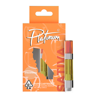 Platinum Vape: Strawnana 1g Cartridge - Platinum Vape -  - $25 - Standard Cartridges