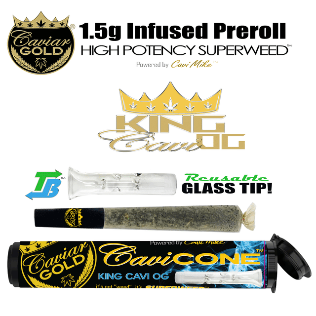 Caviar Gold — King Cavi OG Cavi Cone Infused Pre Roll 1.5g
