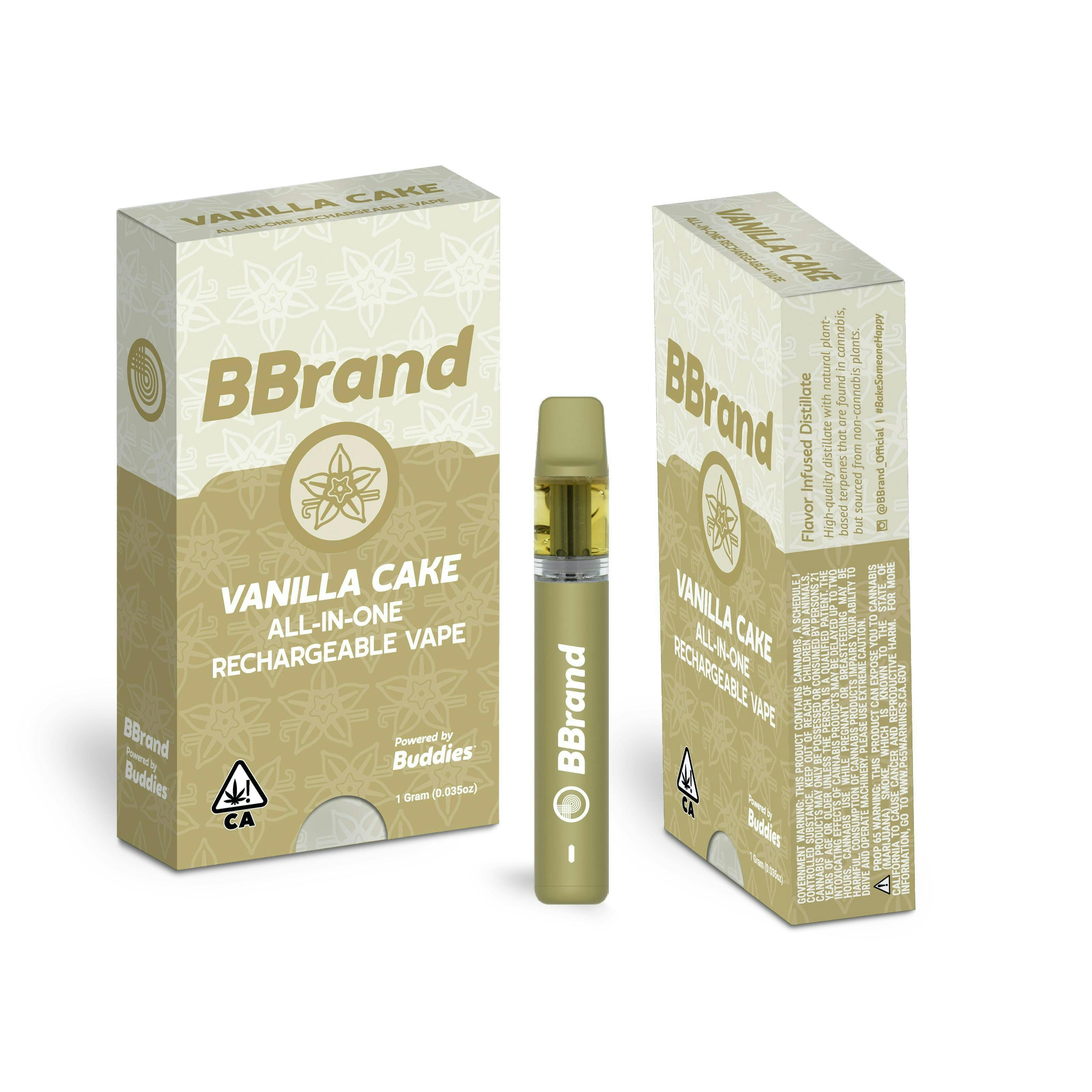 VANILLA CAKE 1G DISP - BBRAND -  - $27.95 - Vape Cartridge