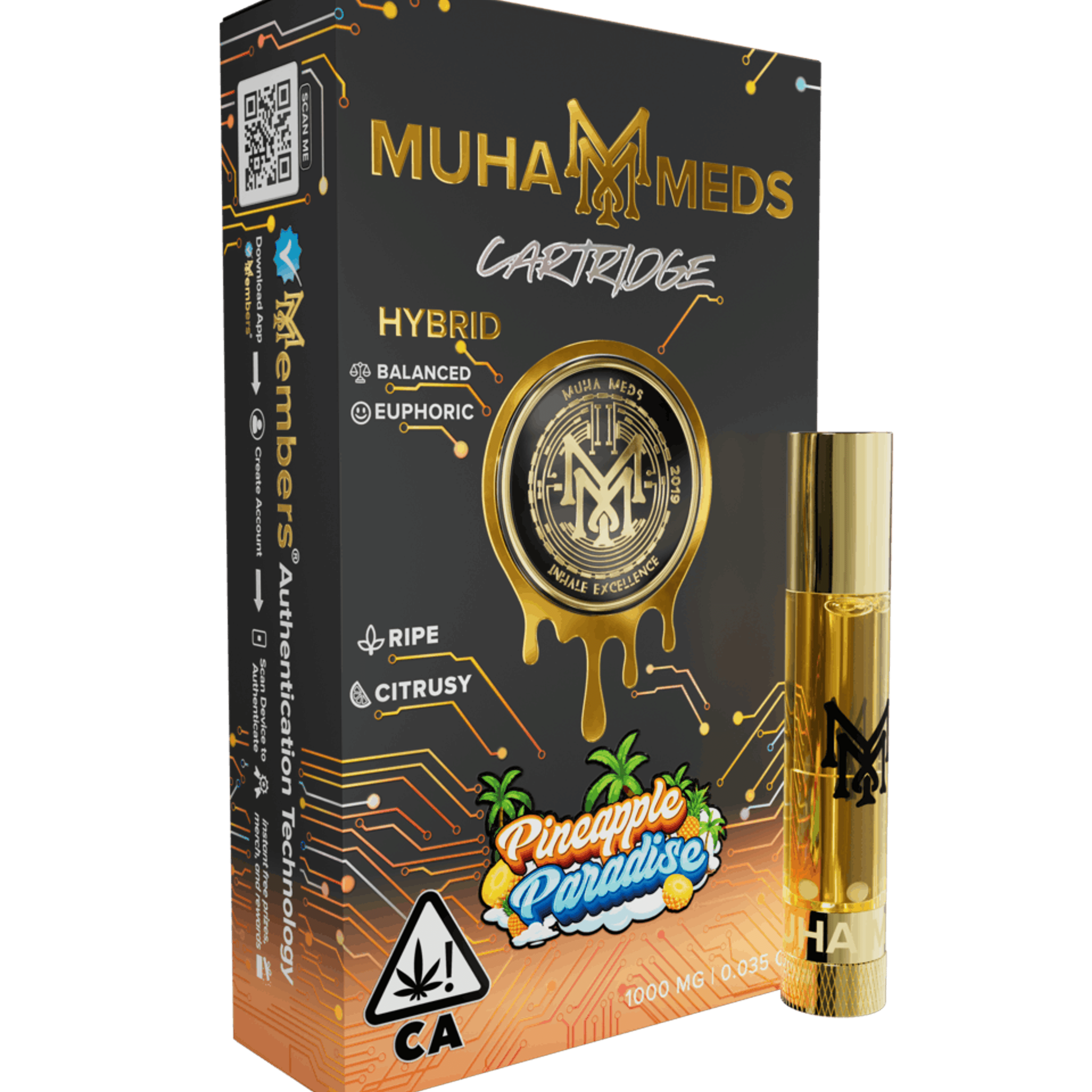 Pineapple Paradise | Cartridge | 1000MG - MUHA MEDS - - $15 - Vape