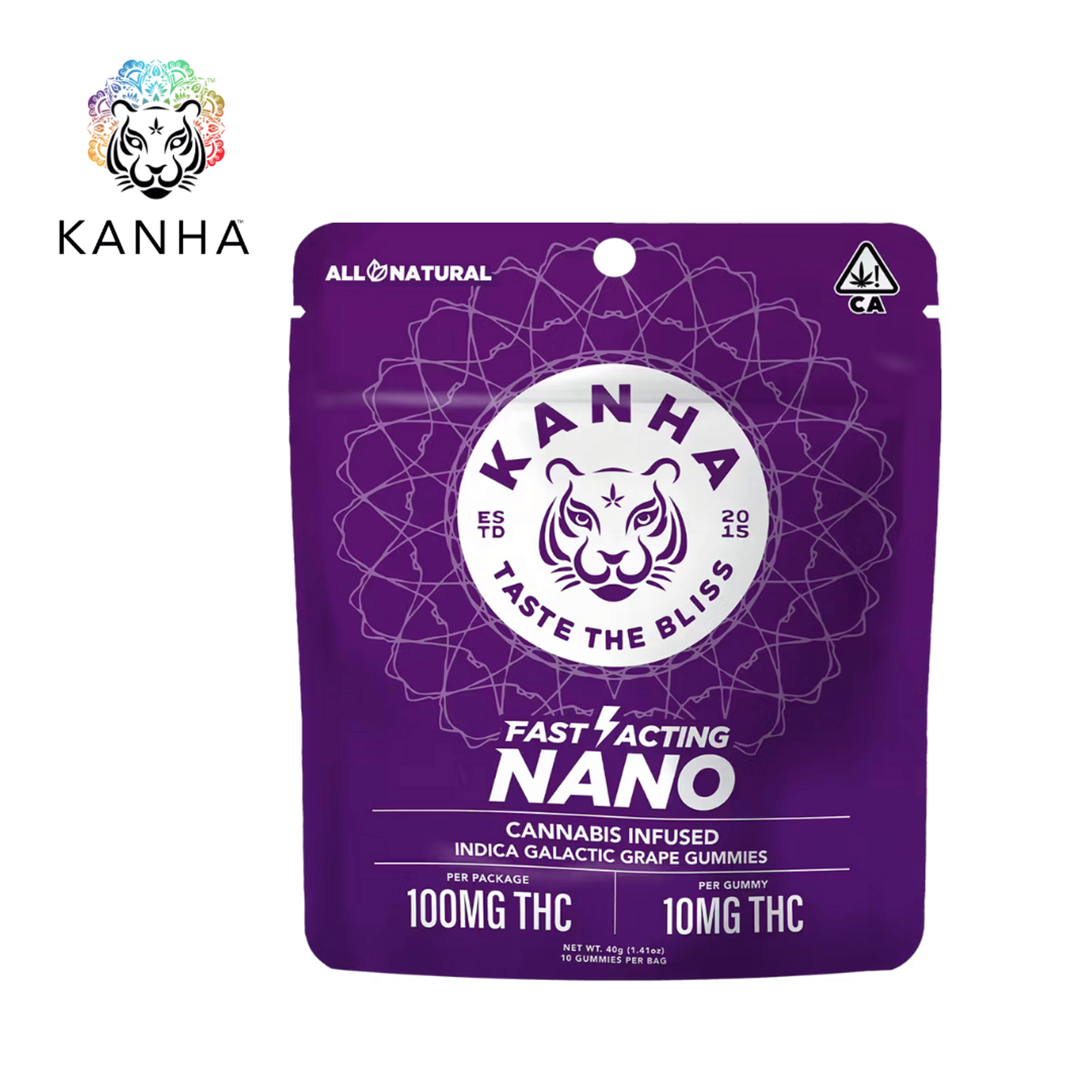 Kanha - Galactic Grape - Nano Gummies - 100mg THC - KANHA - Galactic Grape - $15.99 - Edibles