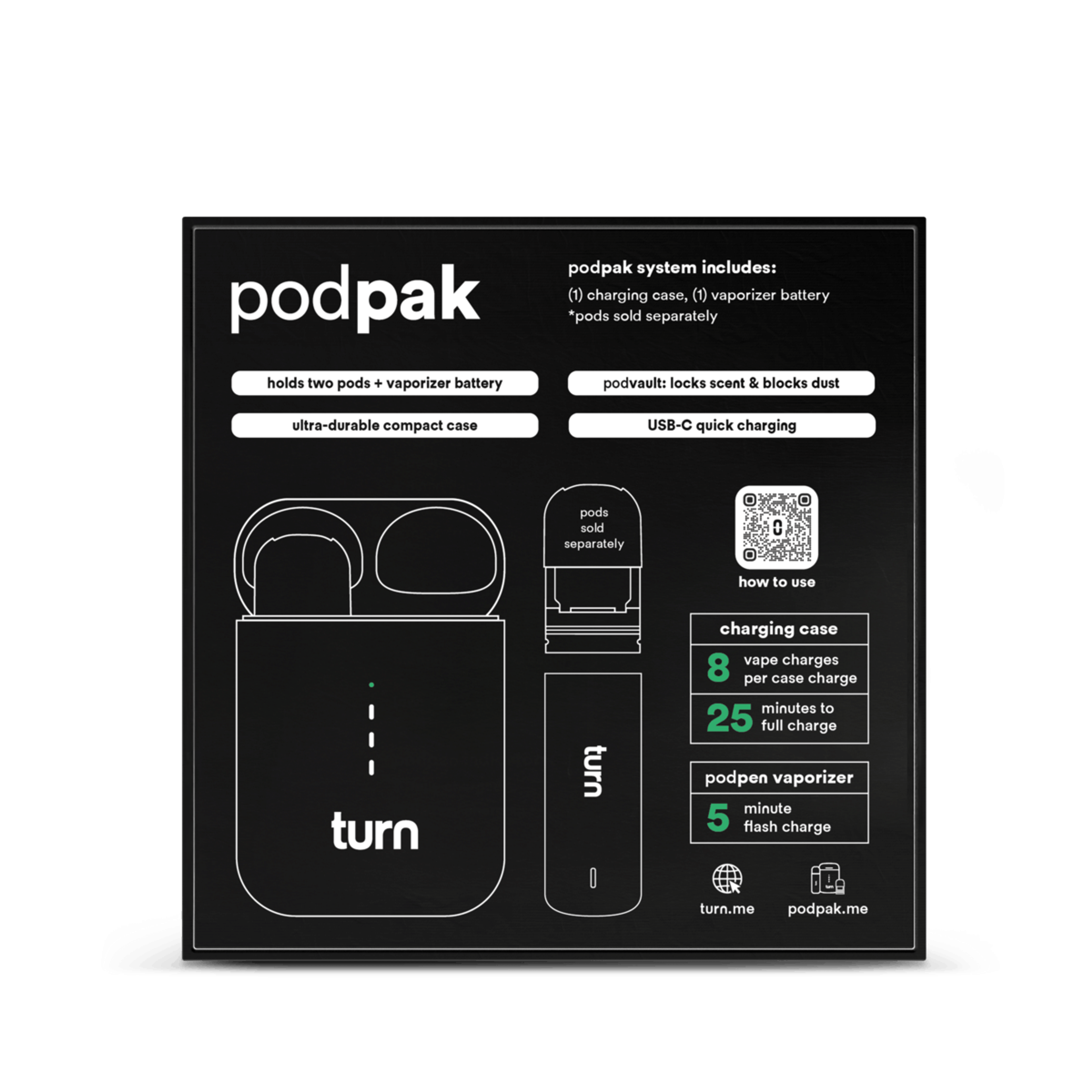 Podpak Black Battery - turn - - $24 - Accessory