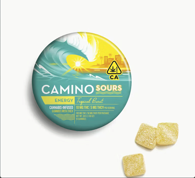 Energy | Tropical Burst Sours THC:THCV 2:1 Gummies | 100mg | 10ct | 10mg/ea