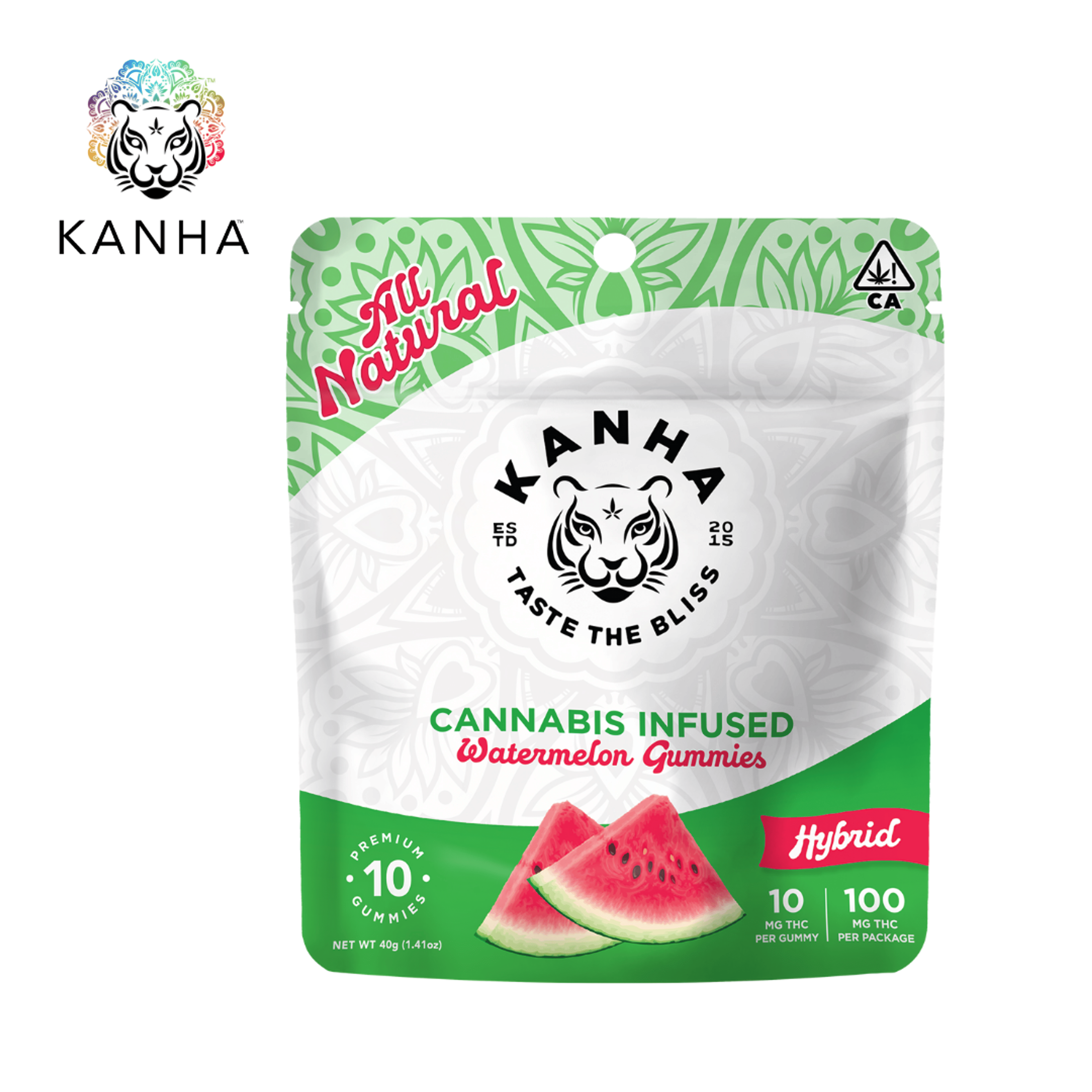 Kanha- Watermelon - Classic Gummies - 100mg THC - KANHA - - $11.99 - Edibles