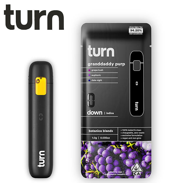 Turn AIO - Granddaddy Purp - Botanica Blends All In One Vape - 1g