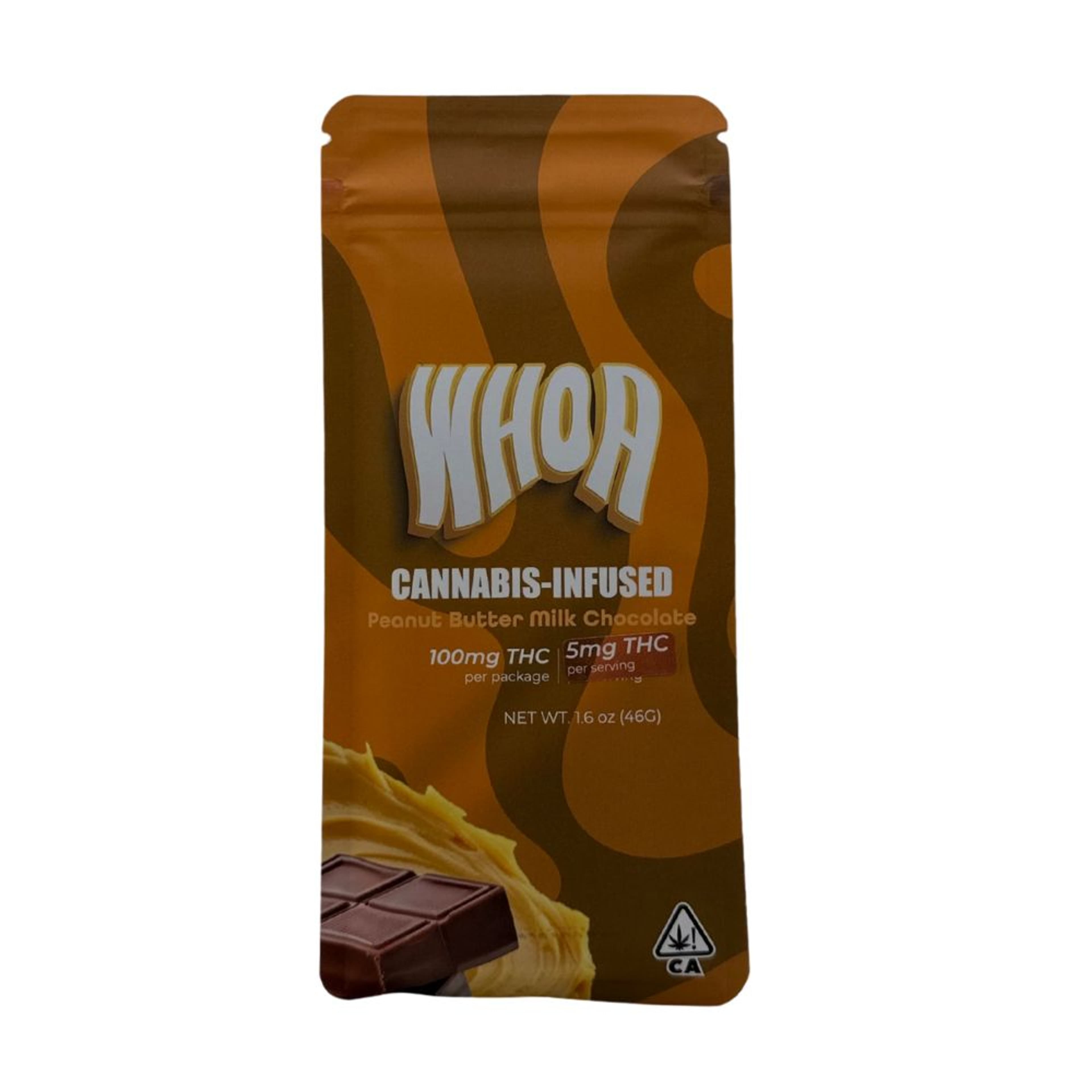 Peanut Butter Milk Chocolate Bar - 100mg - Whoa - Peanut - 100mg - $10 - Edibles