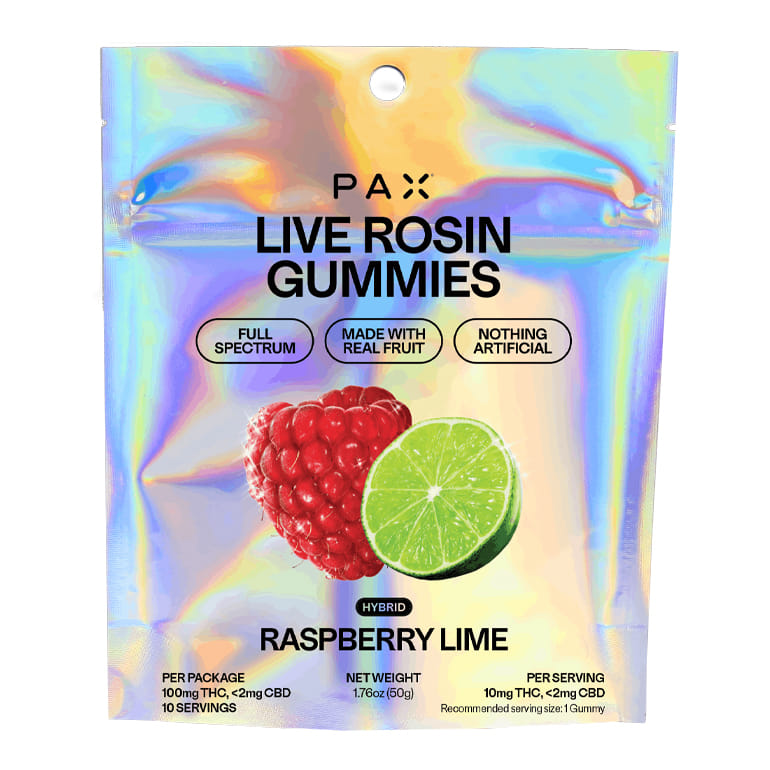 Raspberry Lime (H) Rosin Gummies - PAX - Raspberry Lime (H)  Rosin Gummies - $15 - Edibles