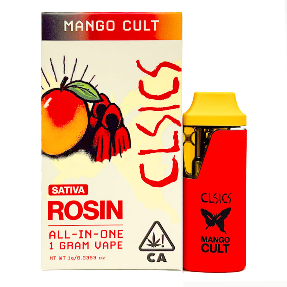 Mango Cult (S) Live Rosin AIO 1g - CLSICS - Mango Cult (S) Live Rosin AIO 1g - $36 - Vape Cartridge
