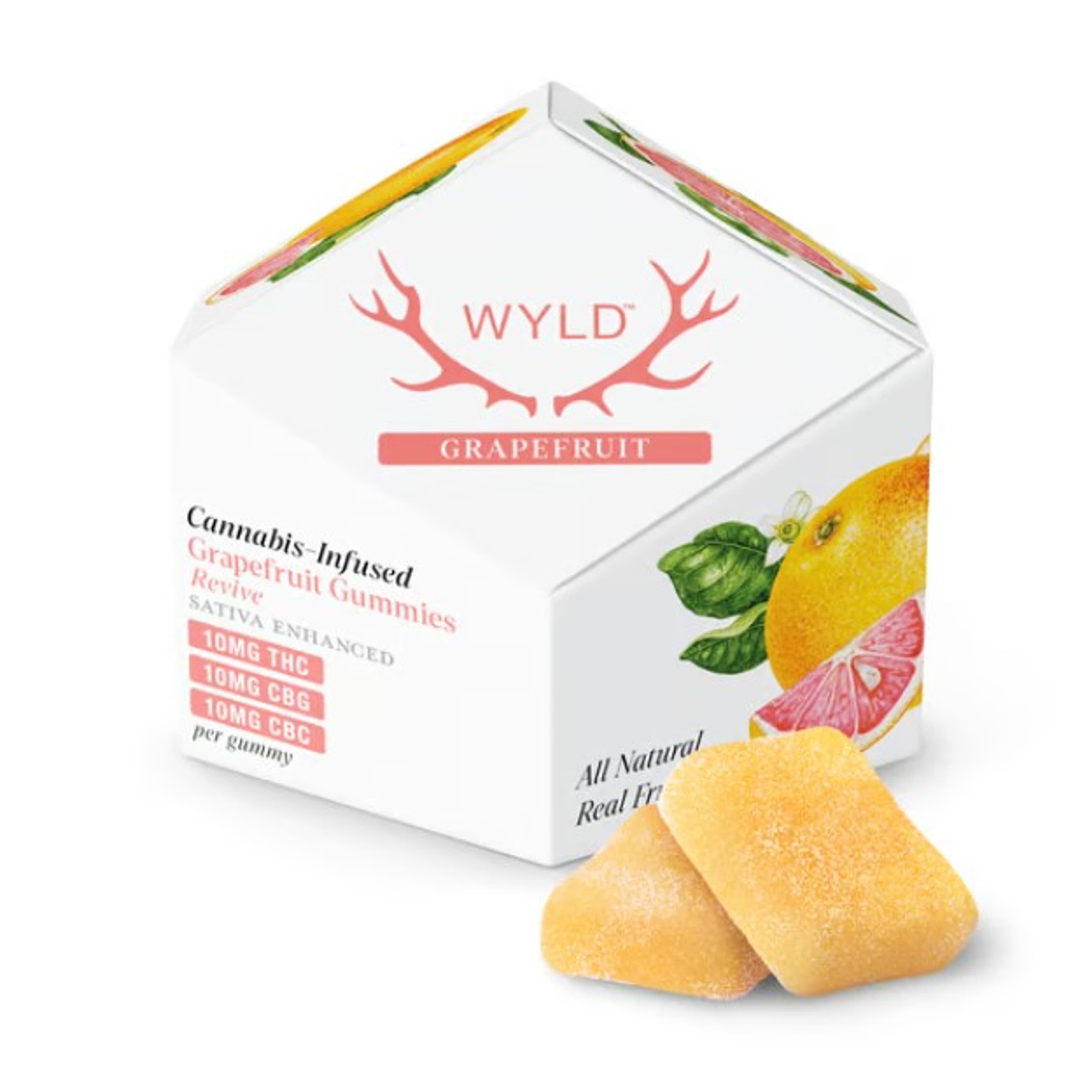 WYLD - Grapefruit Gummies 1:1:1 - 100mg THC / 100mg CBG / 100mg CBC - WYLD - - $14.99 - Edibles