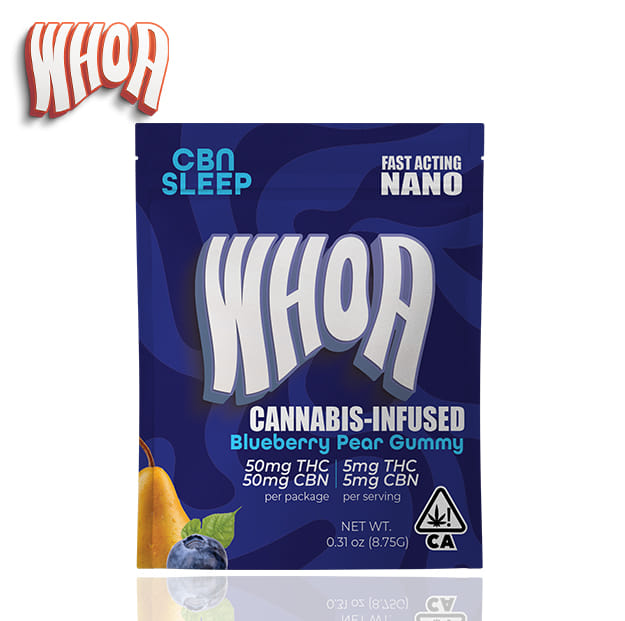 WHOA - Blueberry Pear CBN Sleep Gummies - 50mg THC / 50mg CBN *B2G1 EVERYDAY* - Whoa -  - $7.99 - Edibles