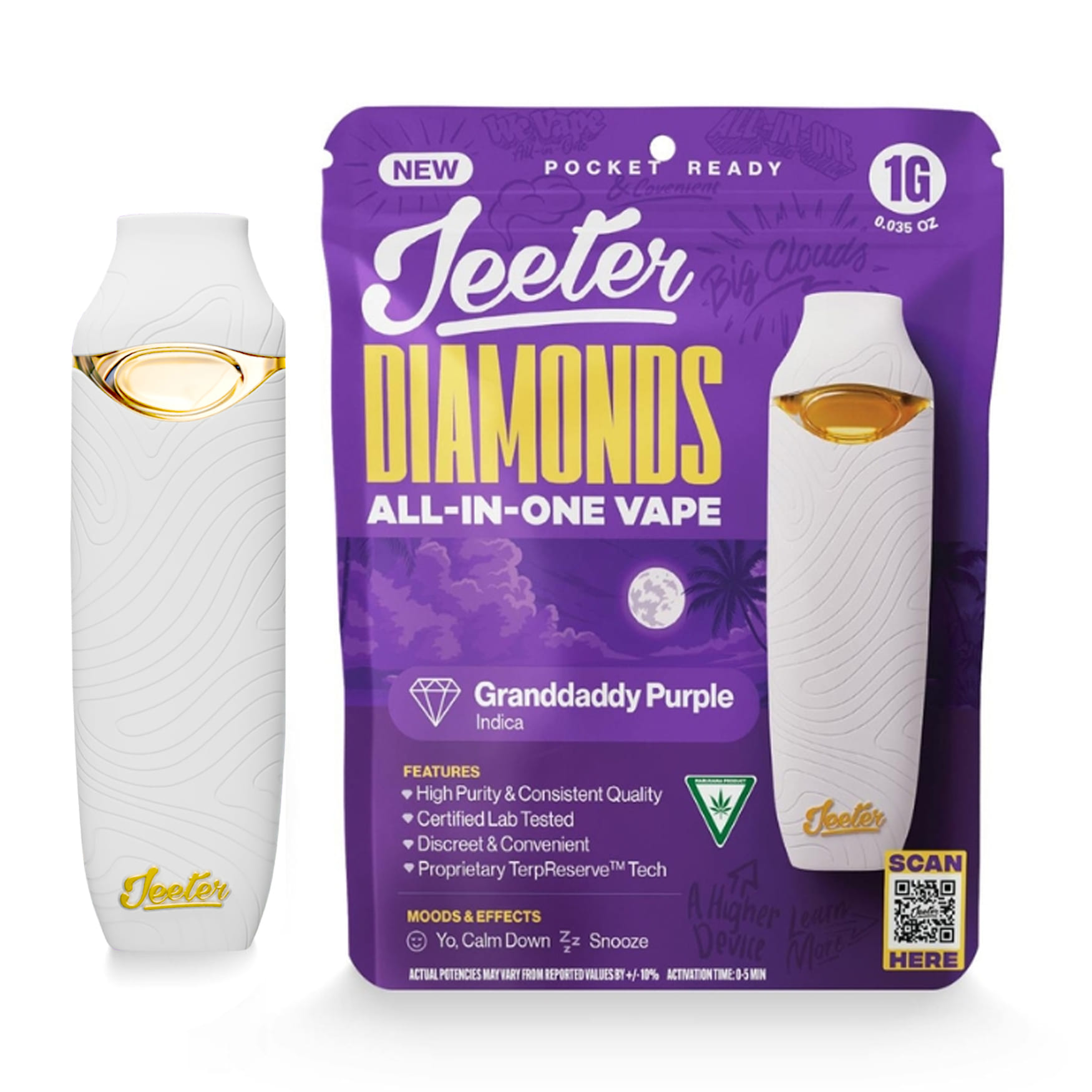 Granddaddy Purple (I) - Liquid Diamonds AIO 1g - Jeeter - Granddaddy Purple (I) - $31 - Cartridges