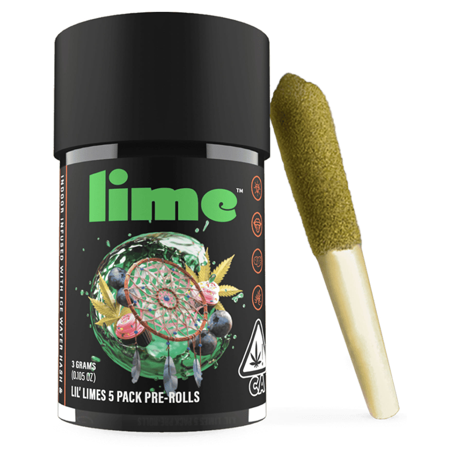 Blue Dream (S) Infused 5pk - Lime - Blue Dream (S) - $29 - Pre-Rolls