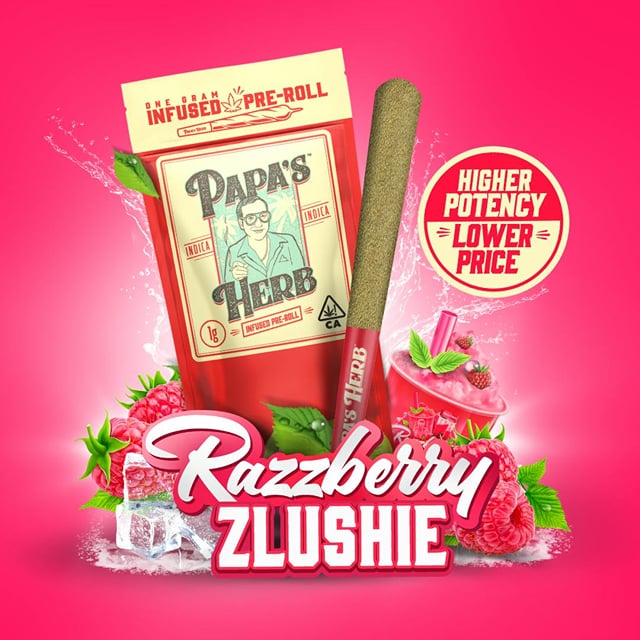 Papa's Herb 1g Infused Preroll - Razzberry Zlushie