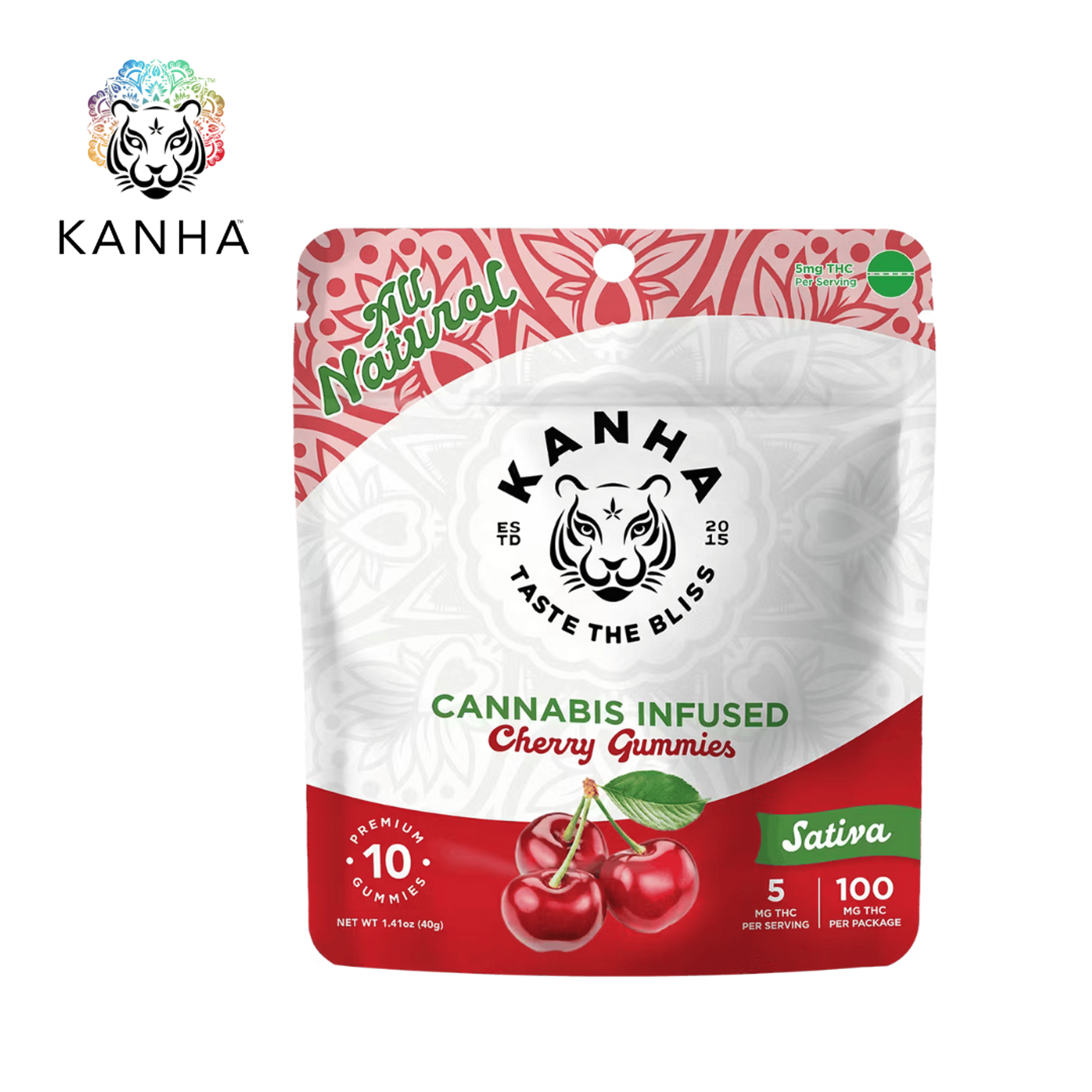 Kanha- Cherry - Classic Gummies - 100mg THC - KANHA - - $11.99 - Edibles