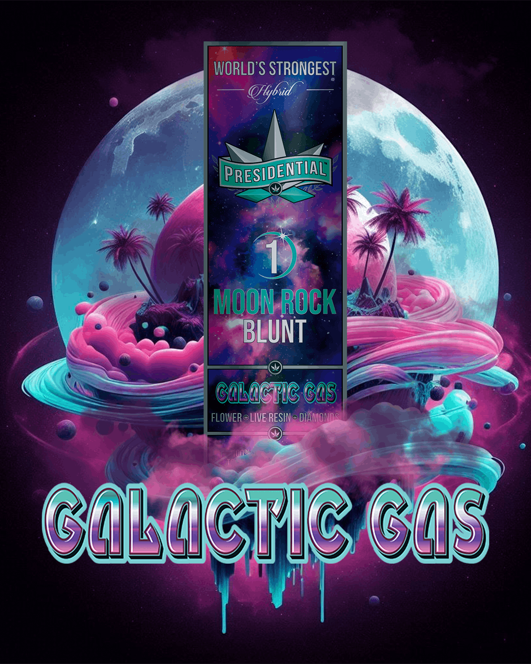 Galactic Gas Moon Rock Blunt - PRESIDENTIAL -  - $19.25 - Pre-Rolls