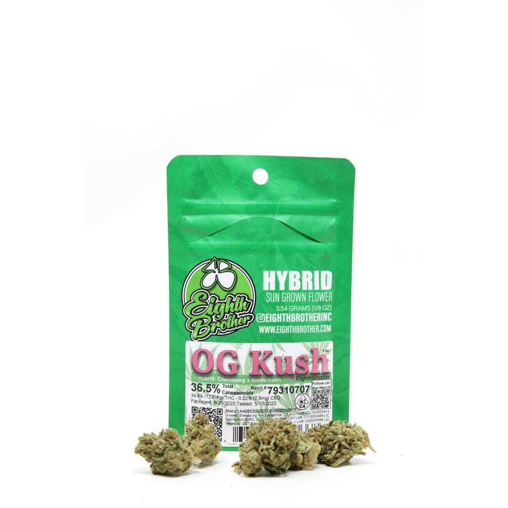 OG Kush  - 3.5g - Eighth Brother - 3.5g - Hybrid - $9 - Flower/Infused Flower (3.5 Grams)