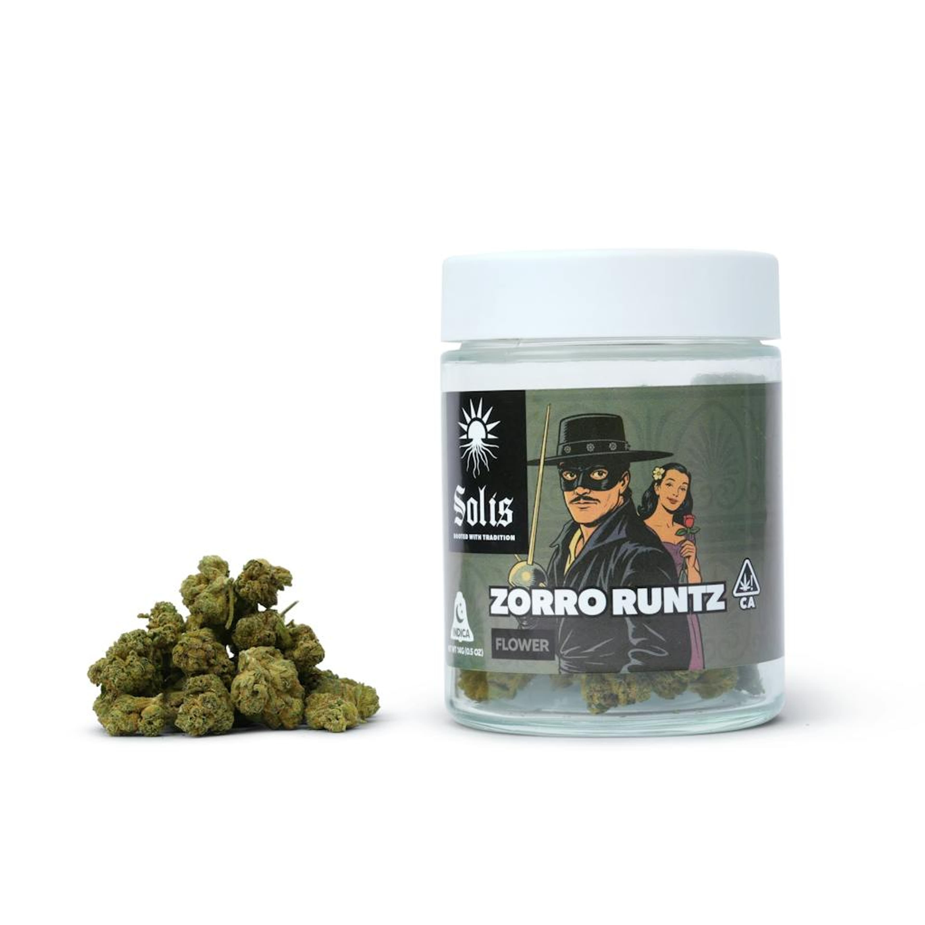 Zorro Runtz - 3.5g - Solis - 3.5g - Indica - $17 - Flower/Infused Flower (3.5 Grams)