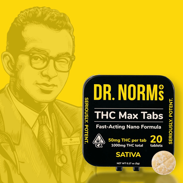 Dr. Norm's Tablets - THC MAX/Sativa (1000mg 20 Tablets)