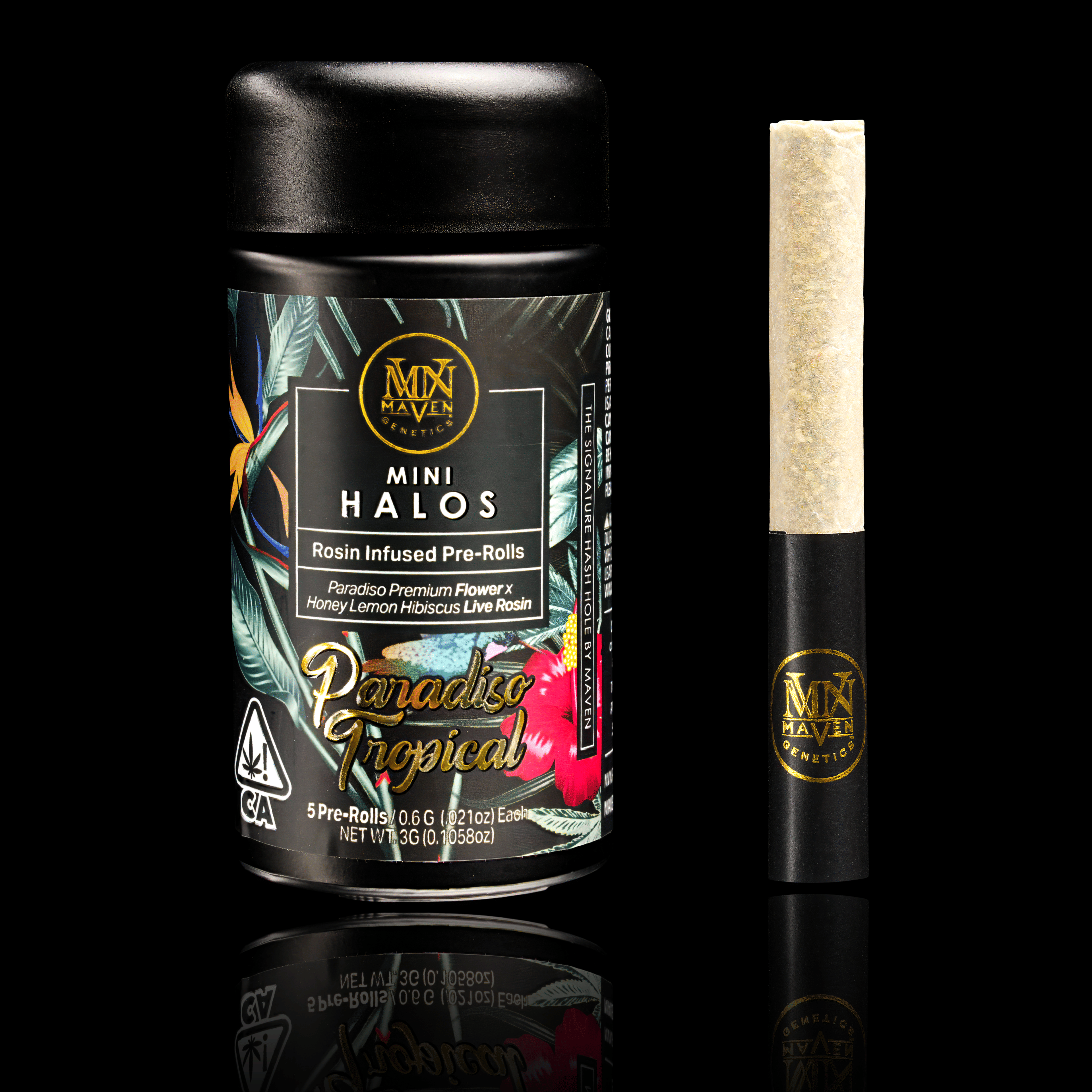 Mini Halos - Paradiso Tropical 5 Pack Infused Pre-Rolls - Maven Genetics - 5 Pack - $45 - Pre-Rolls