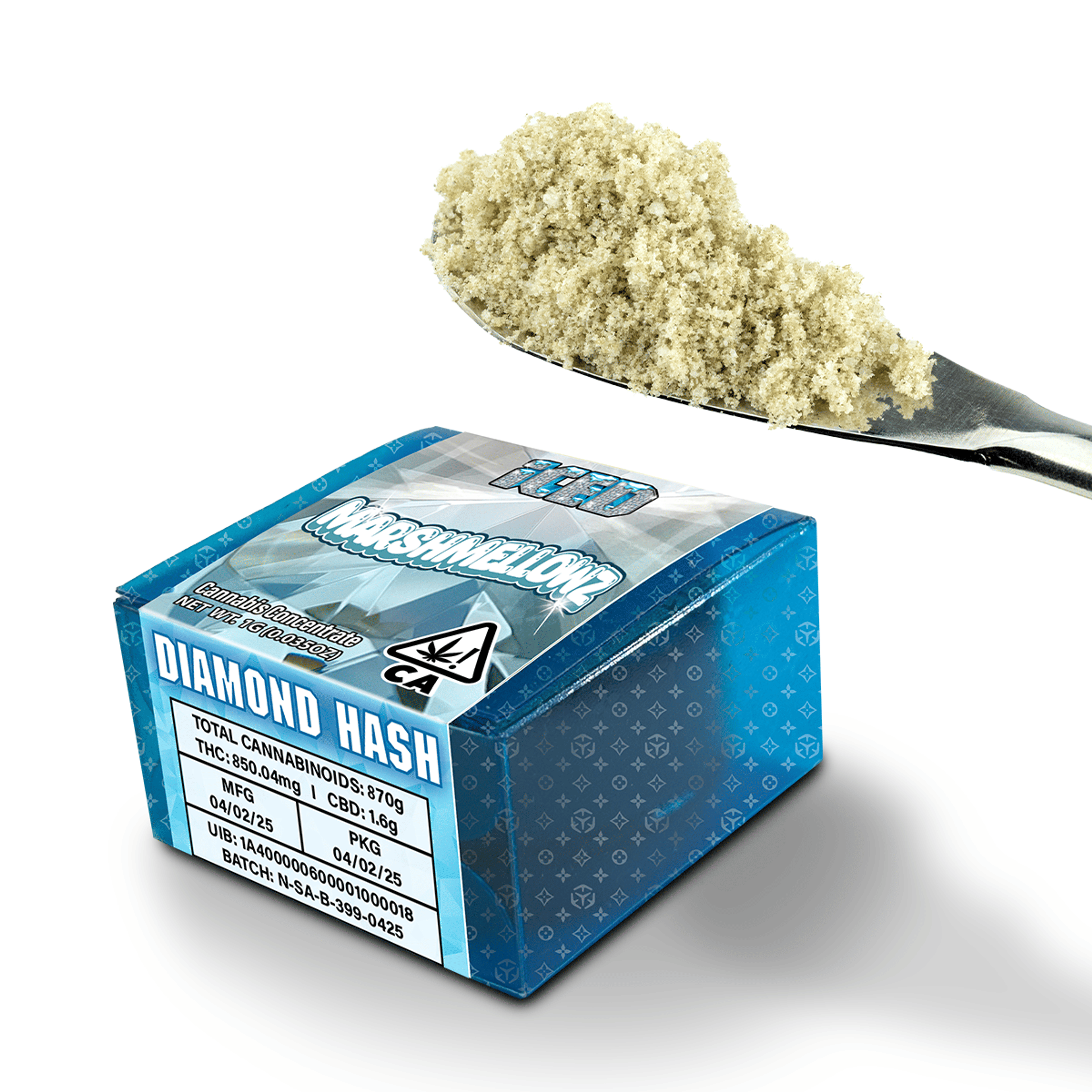 Marshmellowz ICED - 1g - Diamond Hash - - sluggers - - $20 - Concentrates