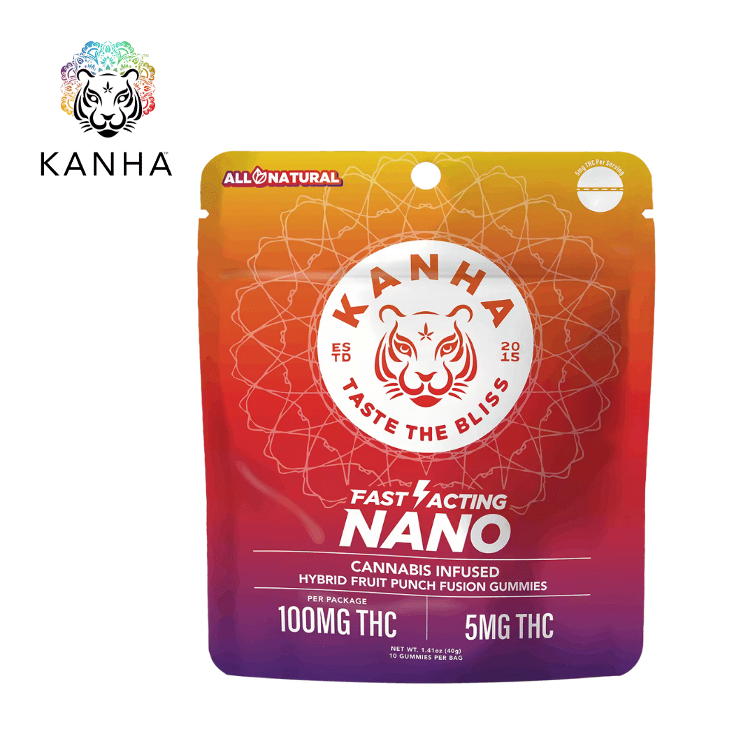 Kanha - Fruit Punch Fusion - Nano Gummies - 100mg THC - KANHA -  - $15.99 - Edibles