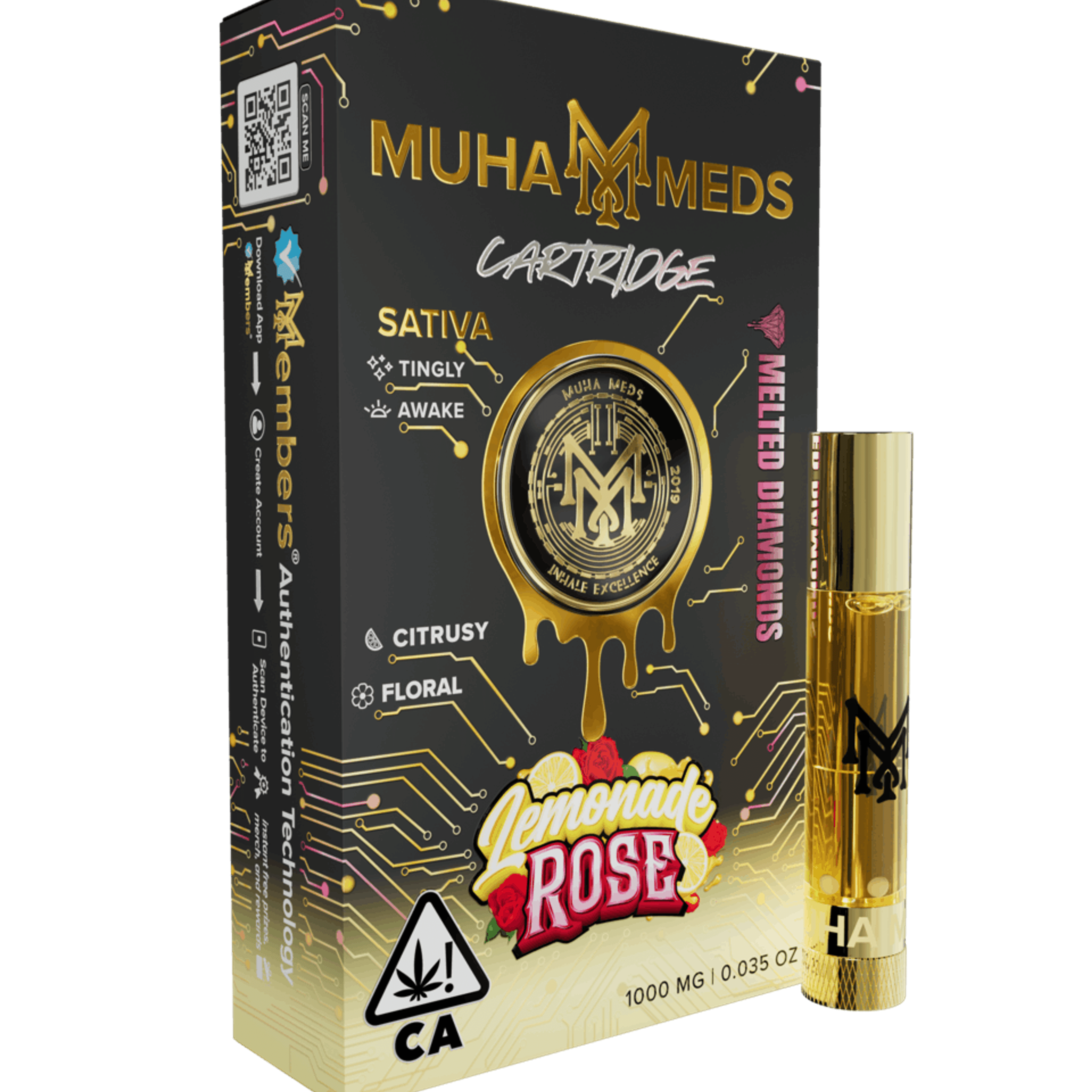 Lemonade Rose 1000MG MD CART - MUHA MEDS - - $19.50 - Vape