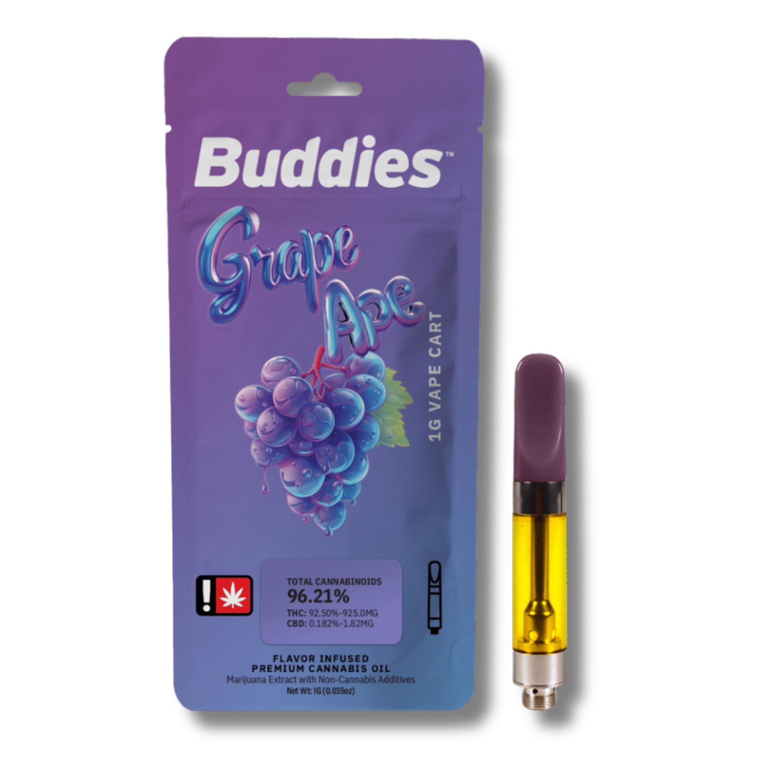 Grape Ape 'BBrand' Cart 1g - Buddies -  - $20 - Vapes