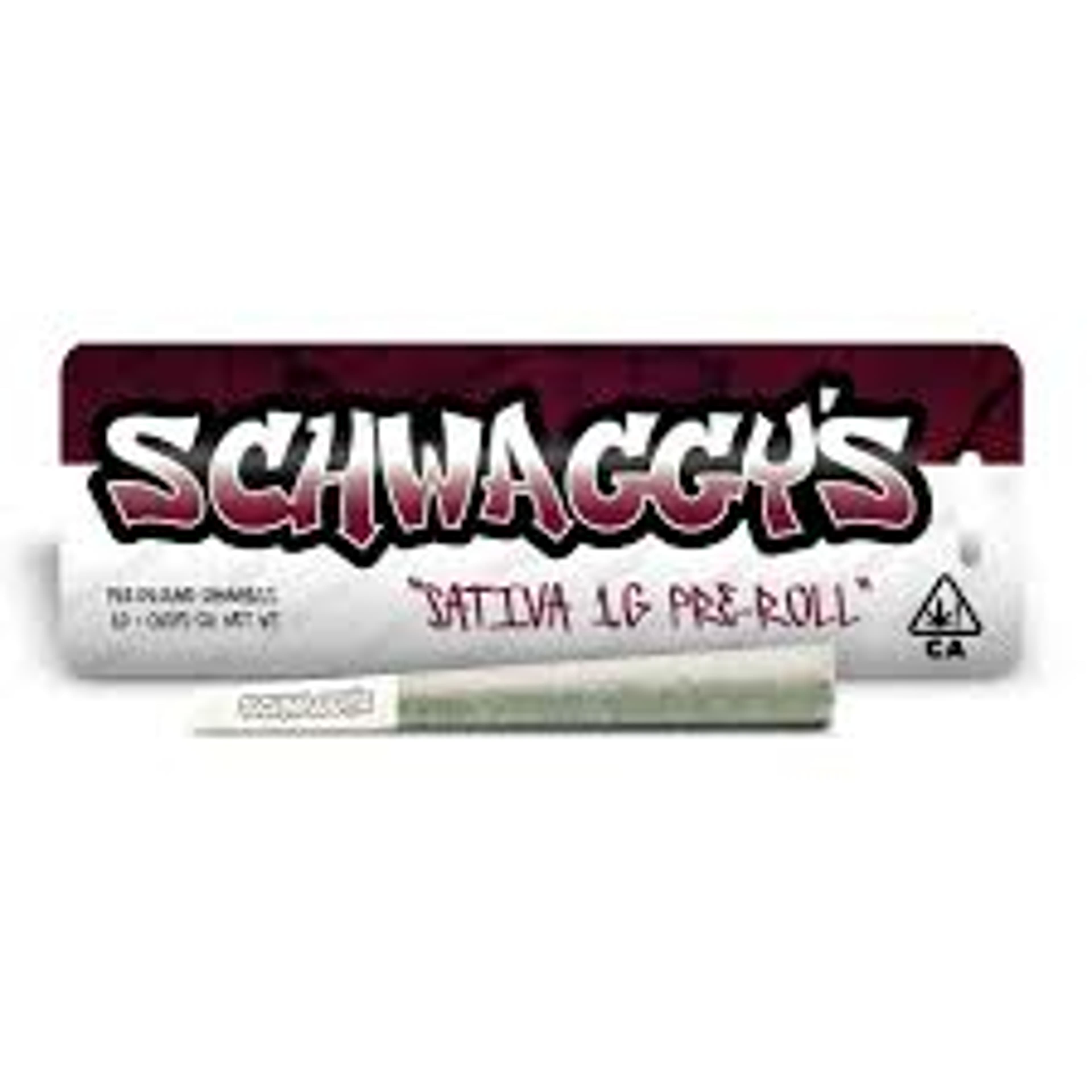 Schwaggys Preroll 1.0g Sativa Blend - Schwaggys - - $3 - Pre-Rolls