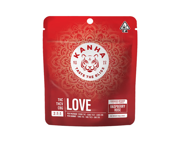 Love Raspberry Rose 2:1:1 - Gummies - 10mg THC 50mg THCV 50mg CBG