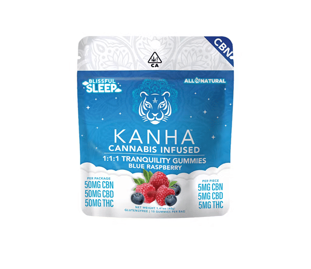 Tranquility Blue Raspberry Sleep 1:1:1 - Gummies - 5mg CBN 5mg CBD 5mg THC